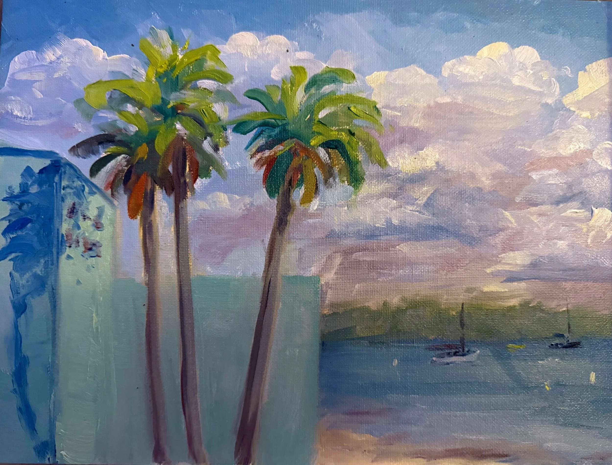 Afternoon Cloud Dance in Gulfport  by Paula Roy