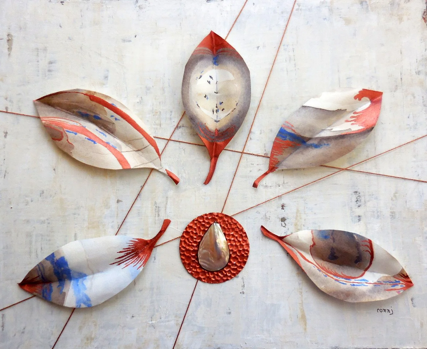 Magnolia Leaves in Copper by Ronn Johnson
