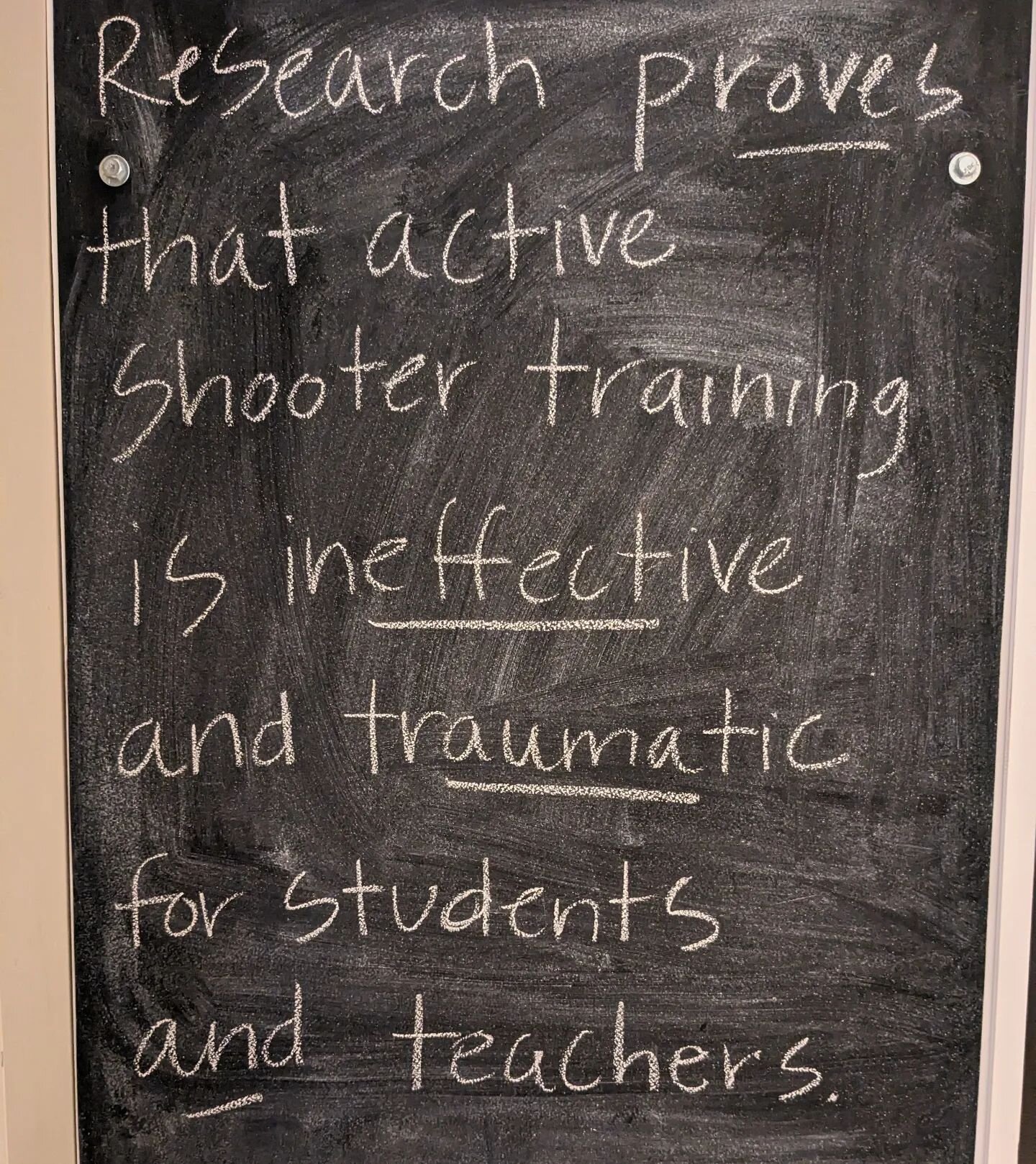 Research done by @everytown and many others! There is zero research proving that active shooter trainings is effective. 

My article @edsurge link in bio. 

@momsdemand 

#everytownforgunsafety #everytown #momsofig #momsofinstagram #moms #teachersofi