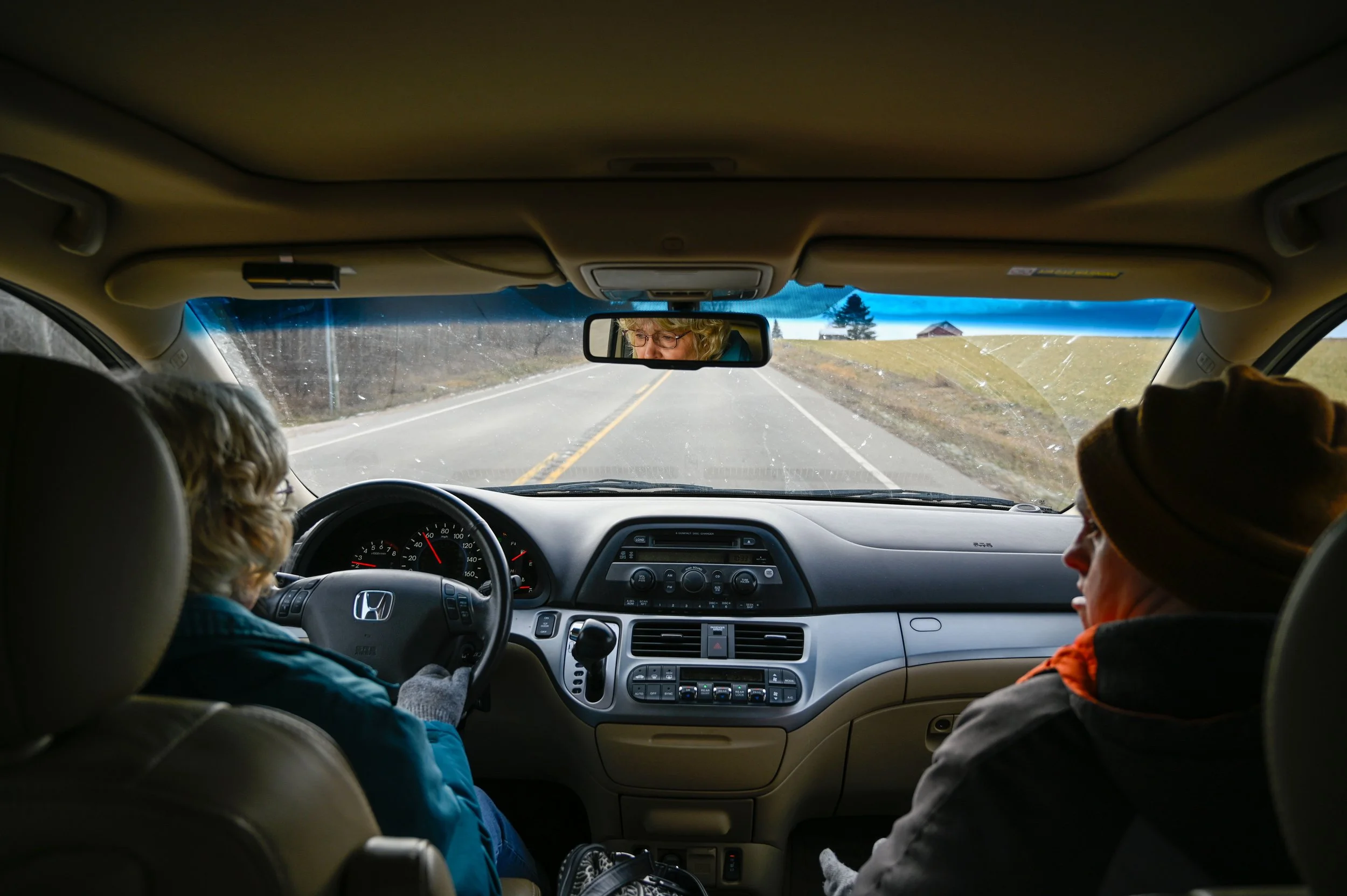 Janet and Chad make their way back home after running errands. 
