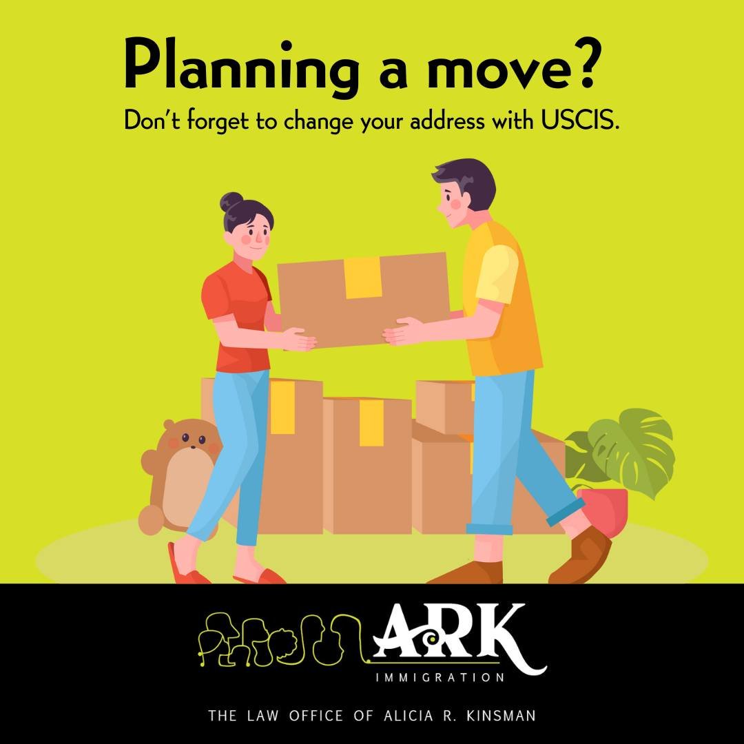 Planning a move? 🏡 Changing your address with the U.S. Postal Service doesn't change your address with USCIS. You are required to report your new address to USCIS within 10 days of your move. Avoid any delays or denials in your immigration case - go