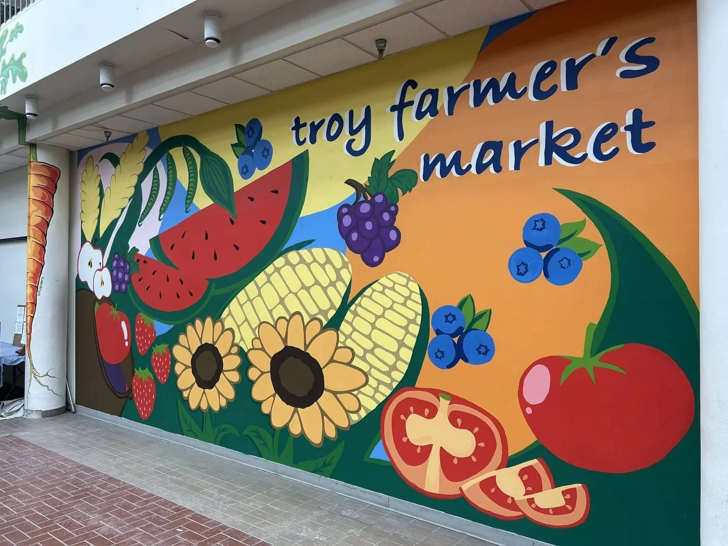 Troy farmers market mural