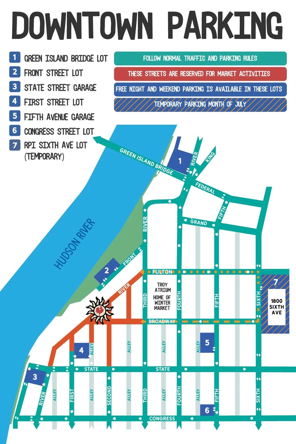 Location & Parking — Troy Waterfront Farmers Market