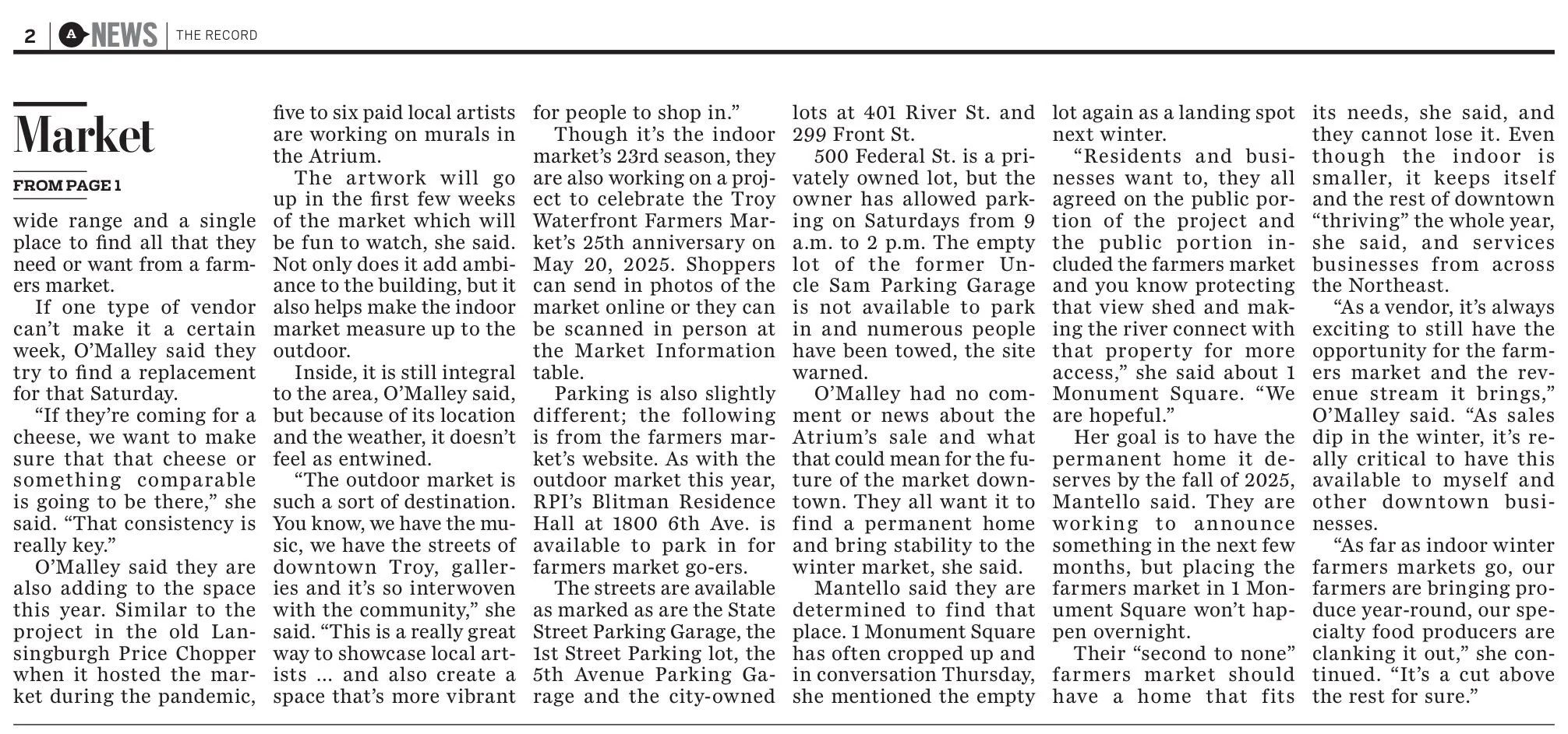 The Record page A2, Saturday, Nov. 2, 2024: continuation of ‘Full and Vibrant’ from the front page.