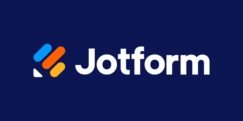 Jotform logo on dark blue background.