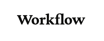 Workflow logo in serif typography.