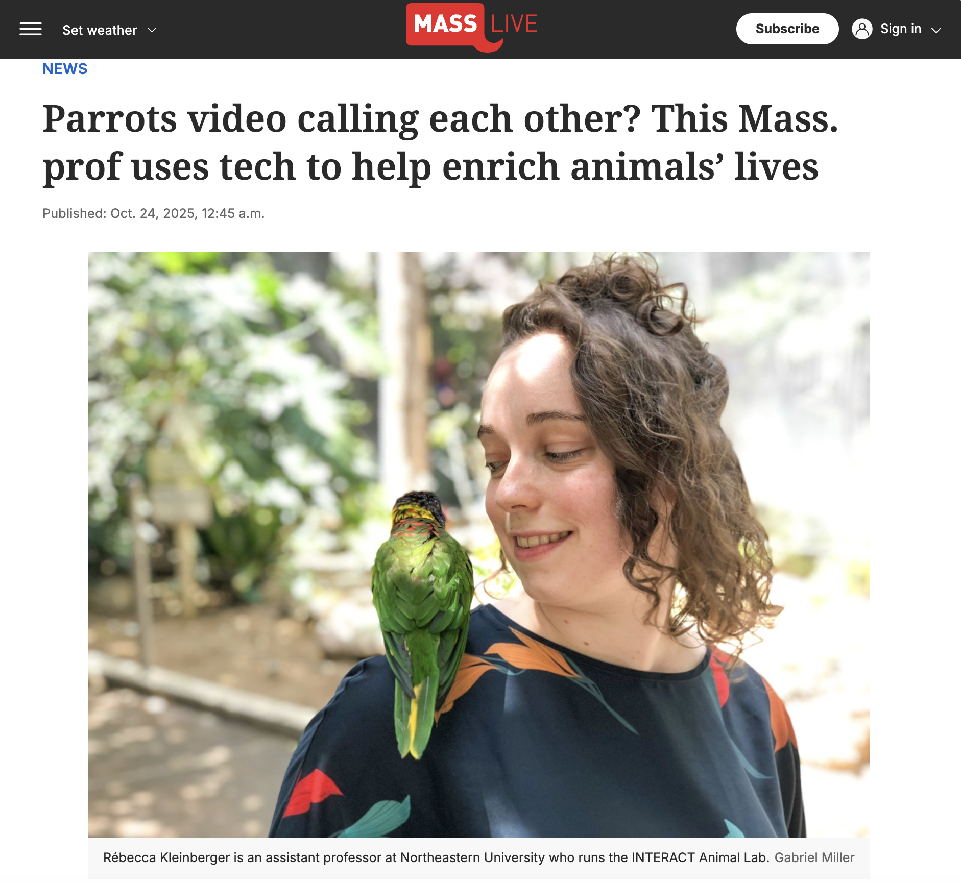 The lab’s journey and research featured in Mass Live