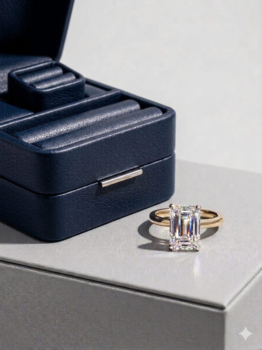 Emerald Cut Diamond Ring -SC