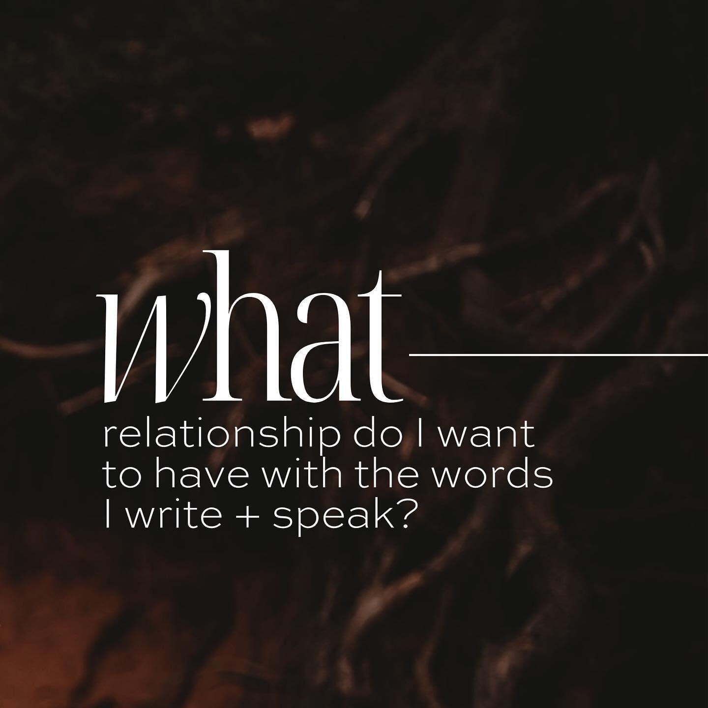 Words matter.

I have a desire to get back to writing. And I am deeply aware that words matter. That there is a responsibility to writing and sharing them.

I don't believe it's meant to require overthinking or shrinking or perfectionism or people pl