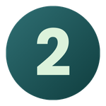 A circle with the number two written inside it for the second step to grow your functional medicine practice