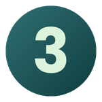 A circle with the number three written inside it for the third step to grow your functional medicine practice