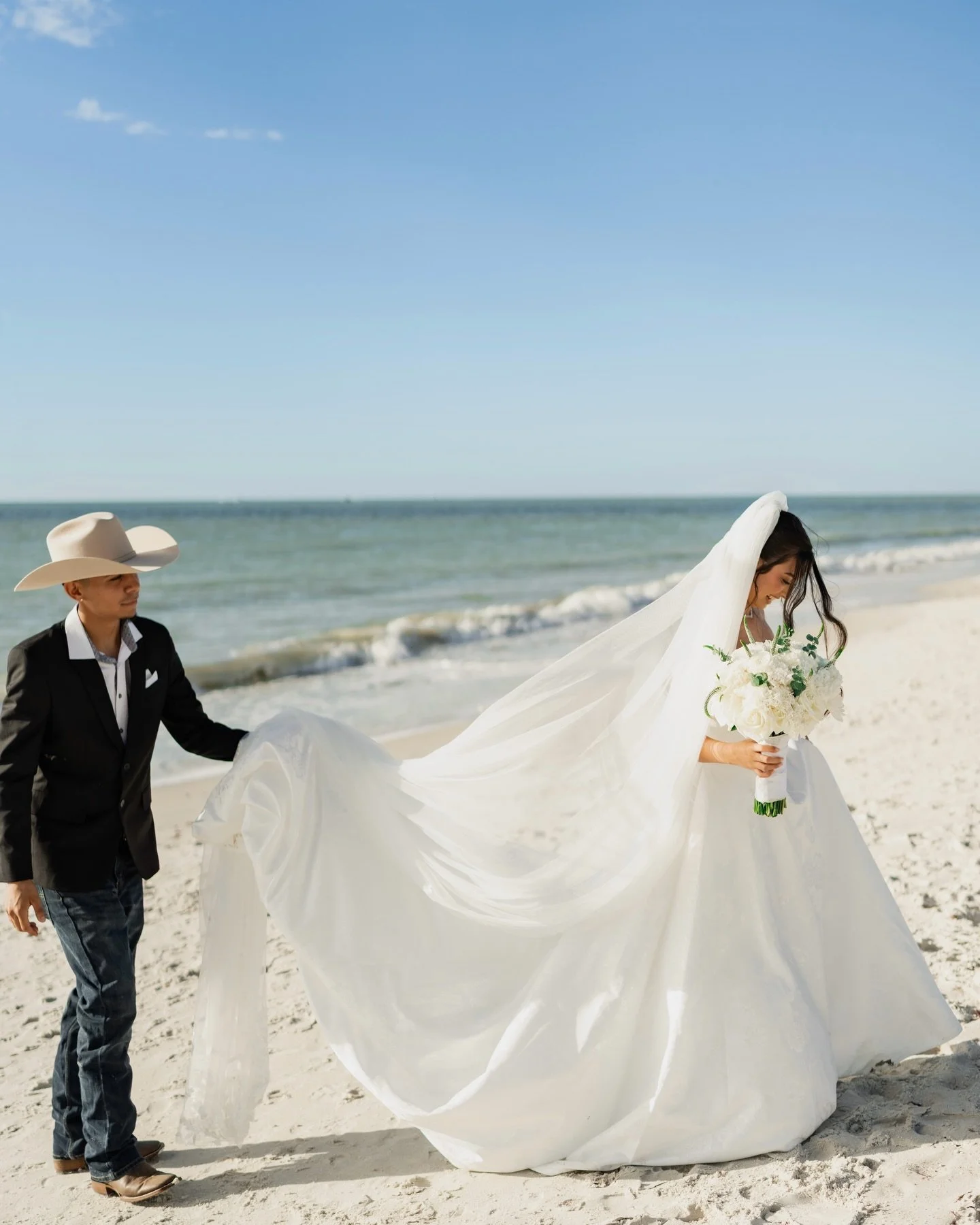 The moments right after &ldquo;I do,&rdquo; on Naples Beach 👰🏻&zwj;♀️🤵🏻🌊💍
Just the two of them, finally husband and wife, taking it all in.
-
-
-
-
#swflphotographer #sarasotaphotographer #naplesphotographer #floridaweddingphotographer #fortmye