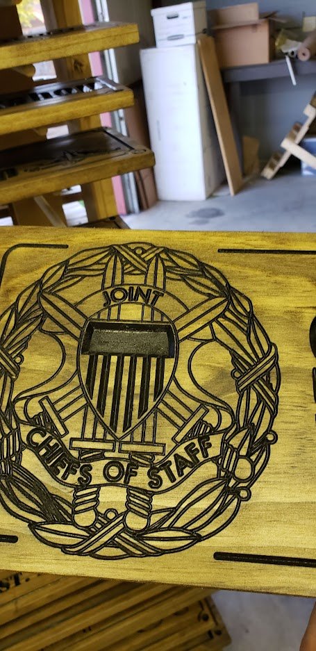 Joint Chiefs of Staff carved emblem