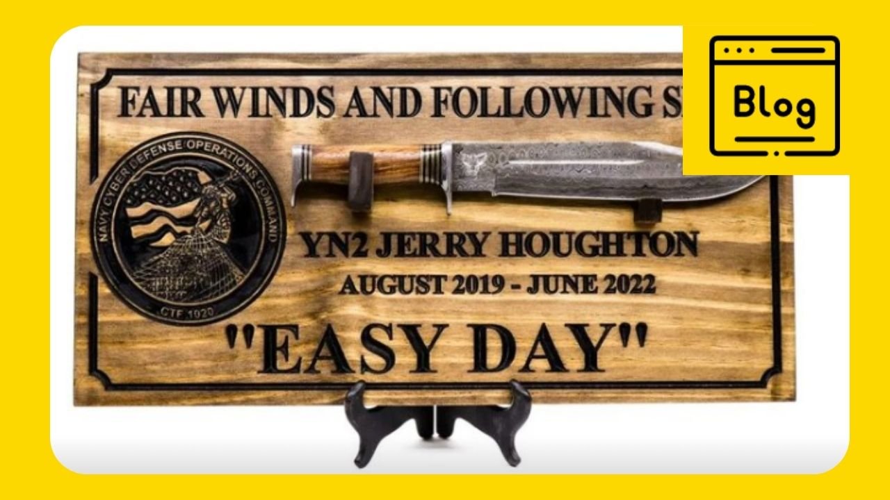 Custom Navy Sign with Knife holder