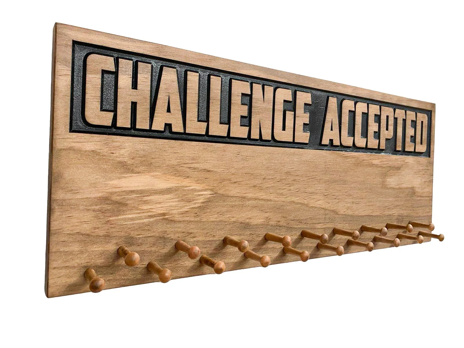 Medal Display - Running Medal Holder- Challenge Accepted - Ribbon Display (CWD-800)