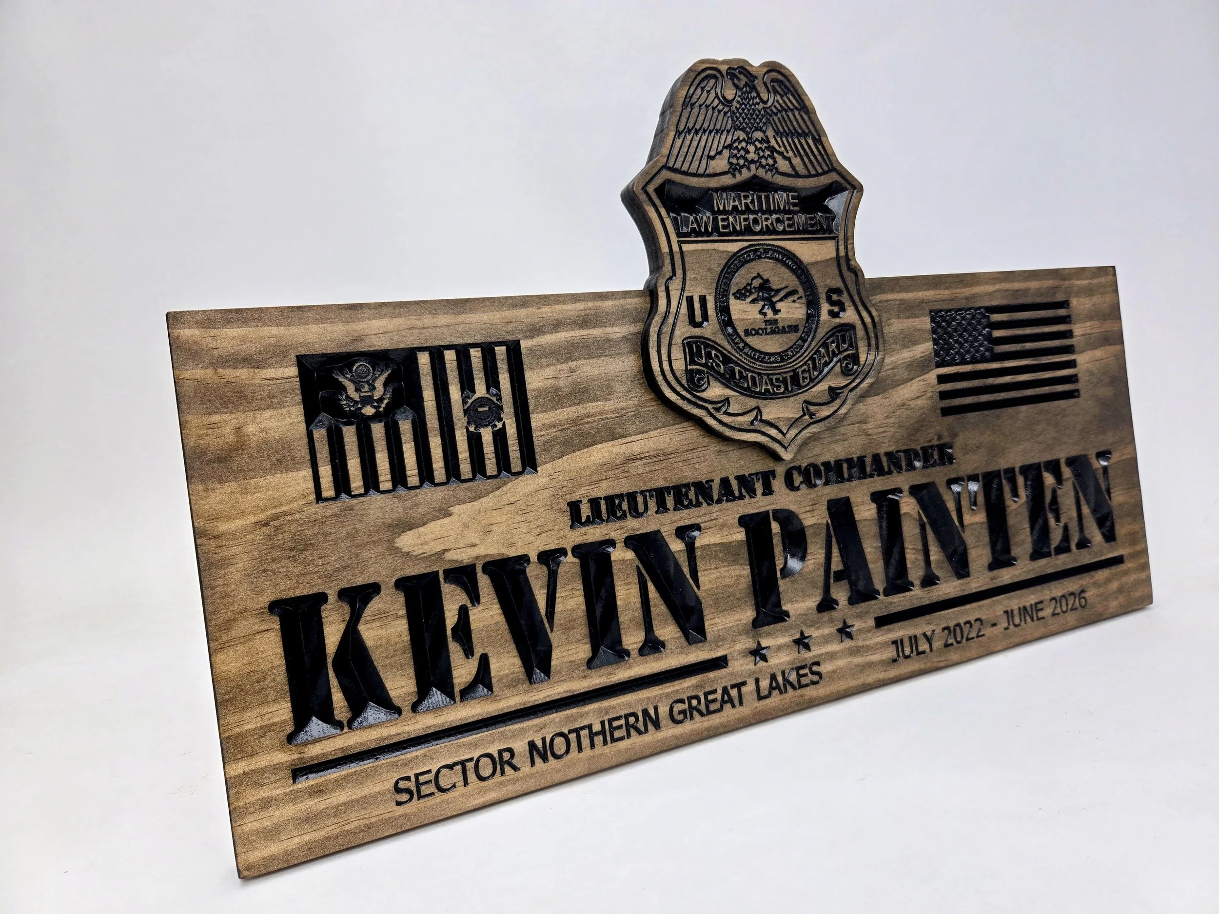Honoring Excellence: The Custom US Coast Guard Retirement Plaque