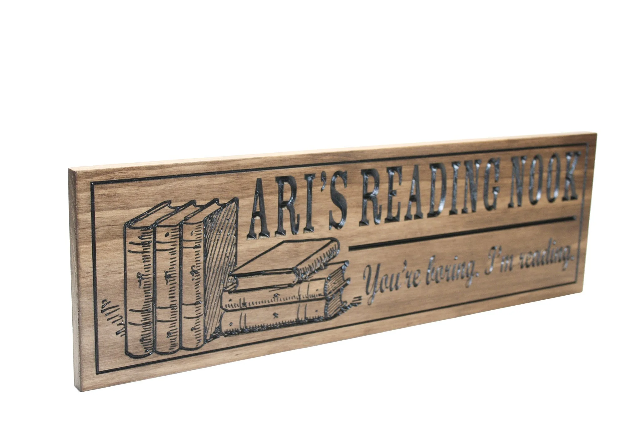 Book Nook - Library Sign - Reading Nook Decor (CWD-547)