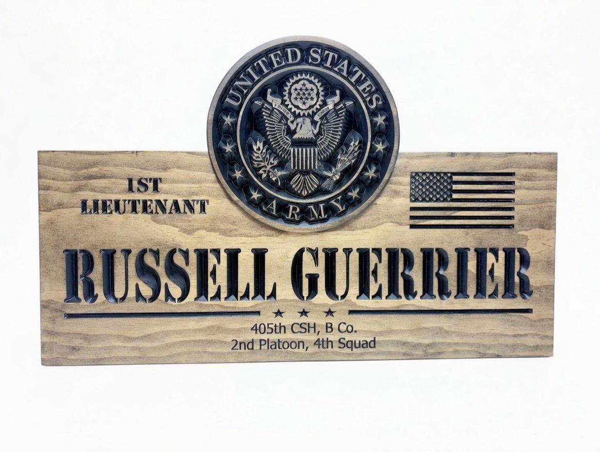 Emblem Military Plaque Custom Wood Sign  (CWD-745)