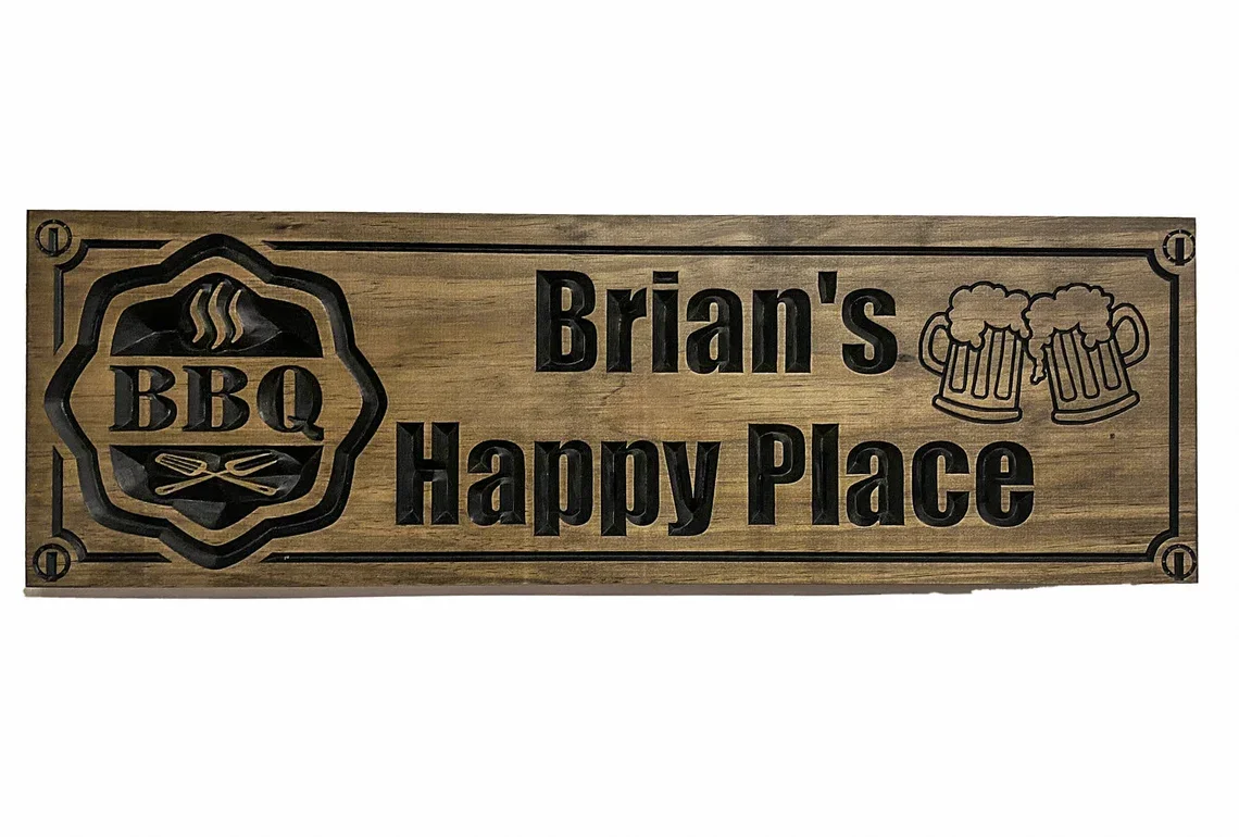 Man Cave Sign - Patio Decor - BBQ Grill (CWD-387)