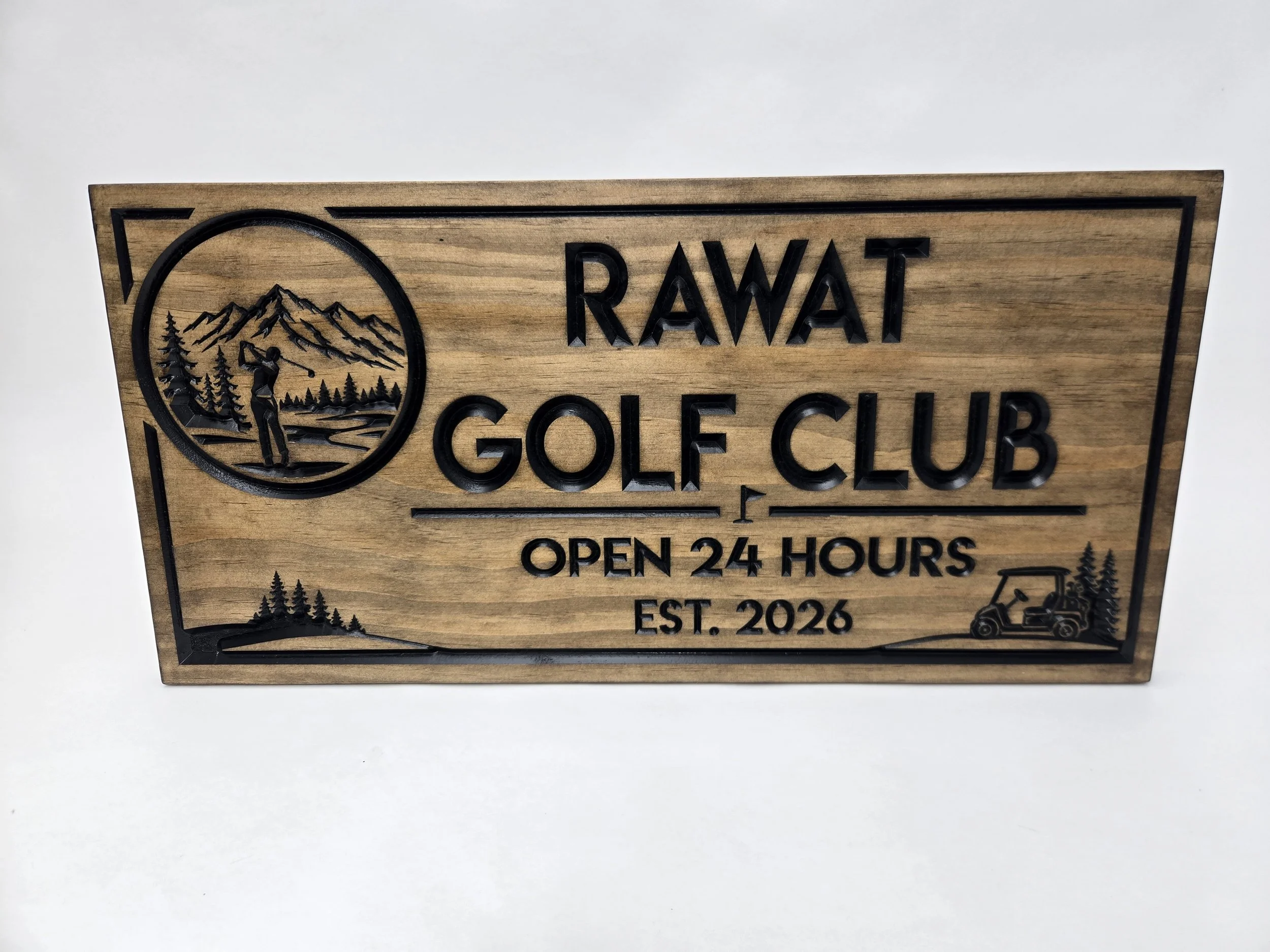 Custom Golf Sign - Personalized 19th Hole Sign - Rustic Wood Sports Bar & Man Cave Decor (4).jpg
