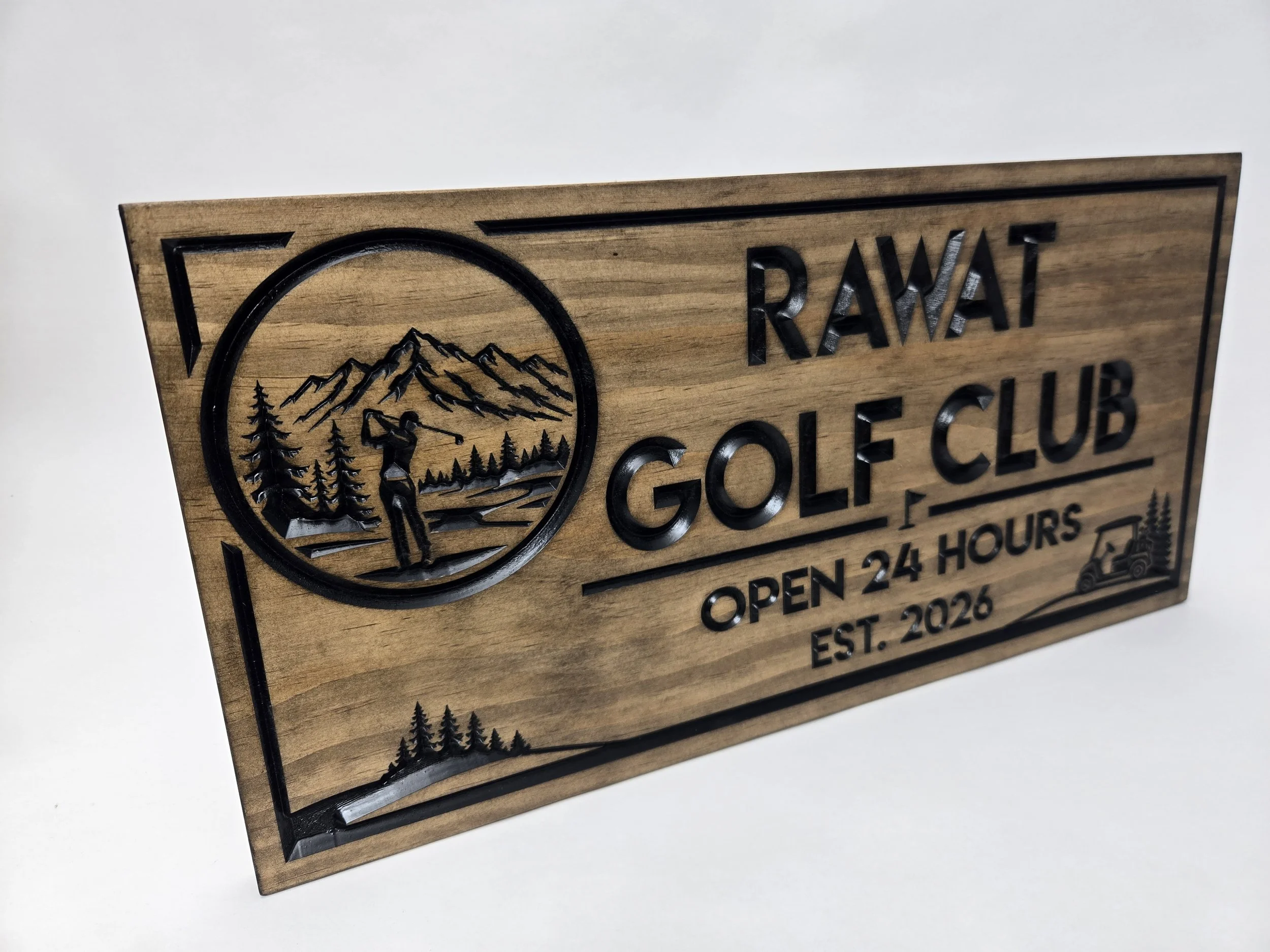 Custom Golf Sign - Personalized 19th Hole Sign - Rustic Wood Sports Bar & Man Cave Decor (2).jpg