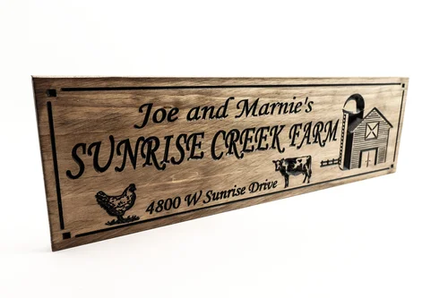 Farmhouse Address Sign