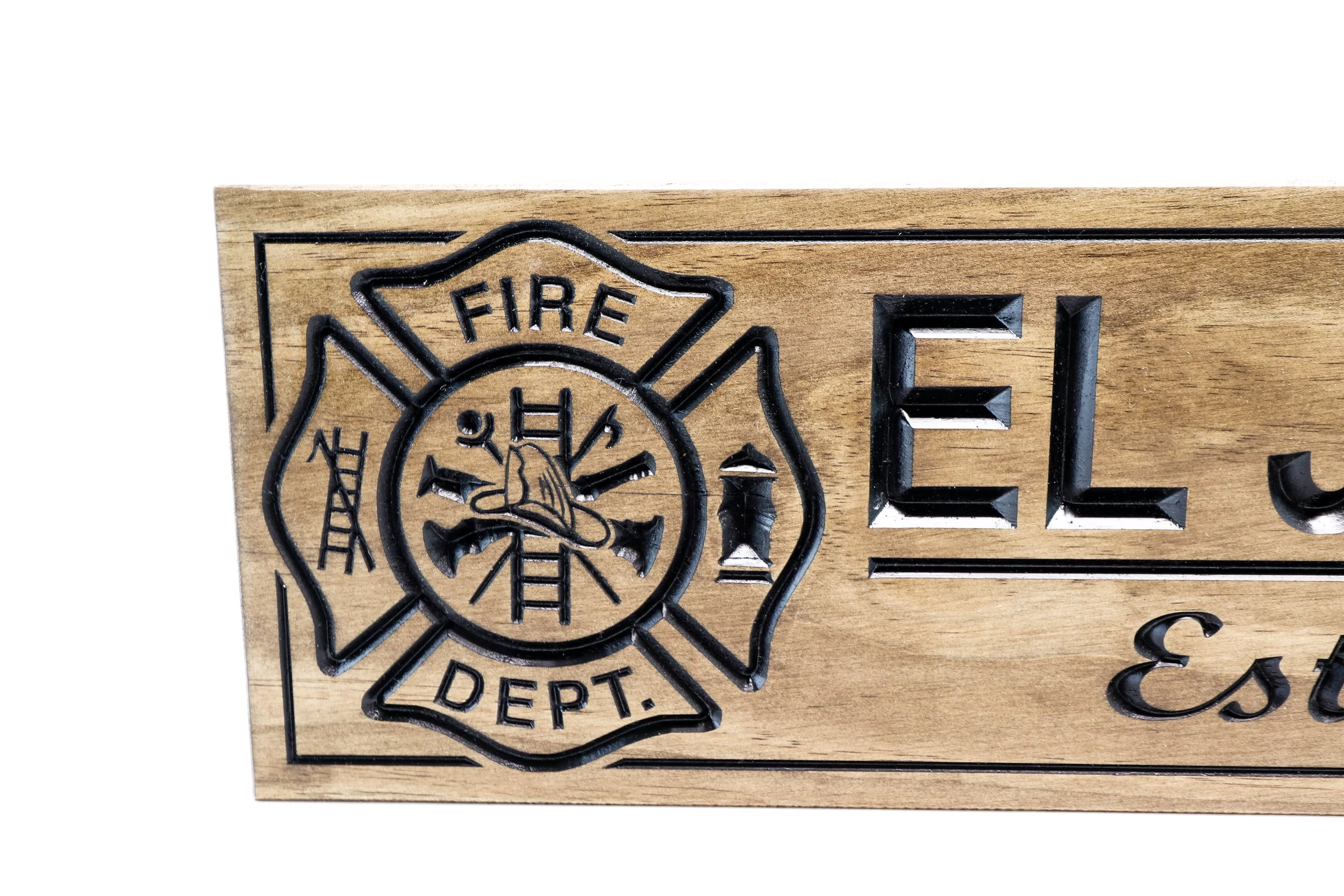 Firefighter Sign-Fire Station sign-Fire Department Sign-Custom sign-Personalized Wood Sign-Firefighter Gift-(CWD-413) (4).jpg