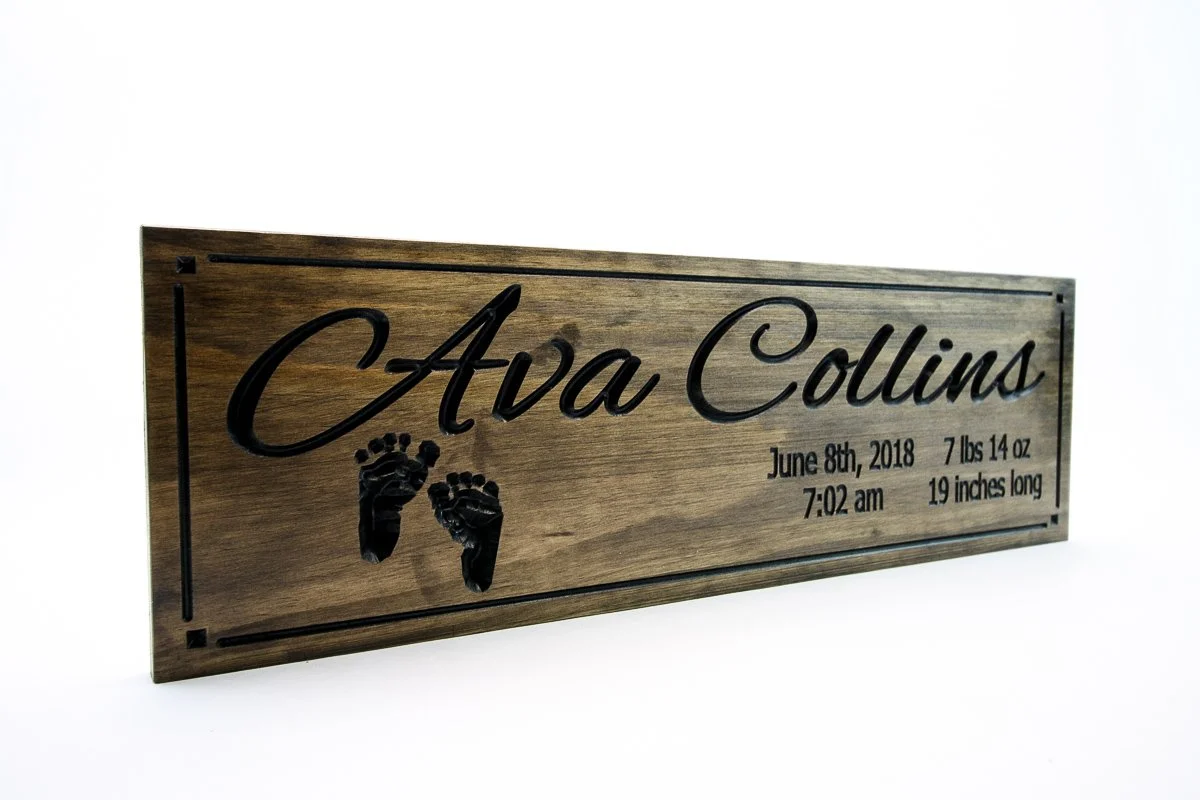 Baby Birth Announcement - Baby Birth Stats Sign (CWD-589)