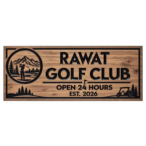 Personalized Golf Club Sign