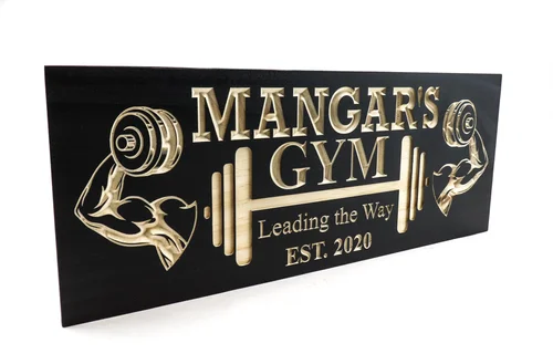Black Front Gym Sign