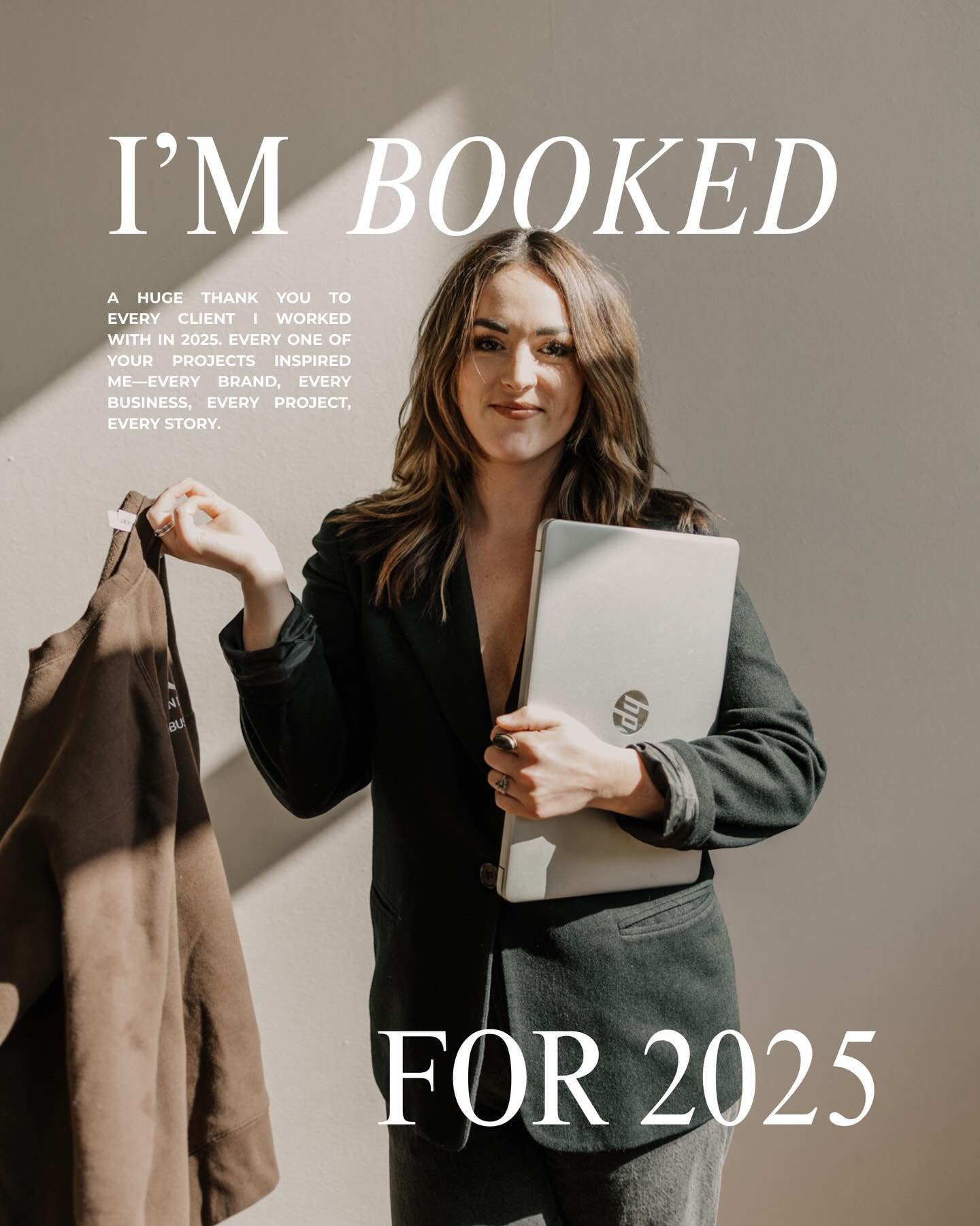 We are officially booked for 2025!

If you&rsquo;re looking to work with us for branding, websites, or merch, Inquire on our website to get on the waitlist for 2026! We will be taking on a select number of clients each month so every project gets the