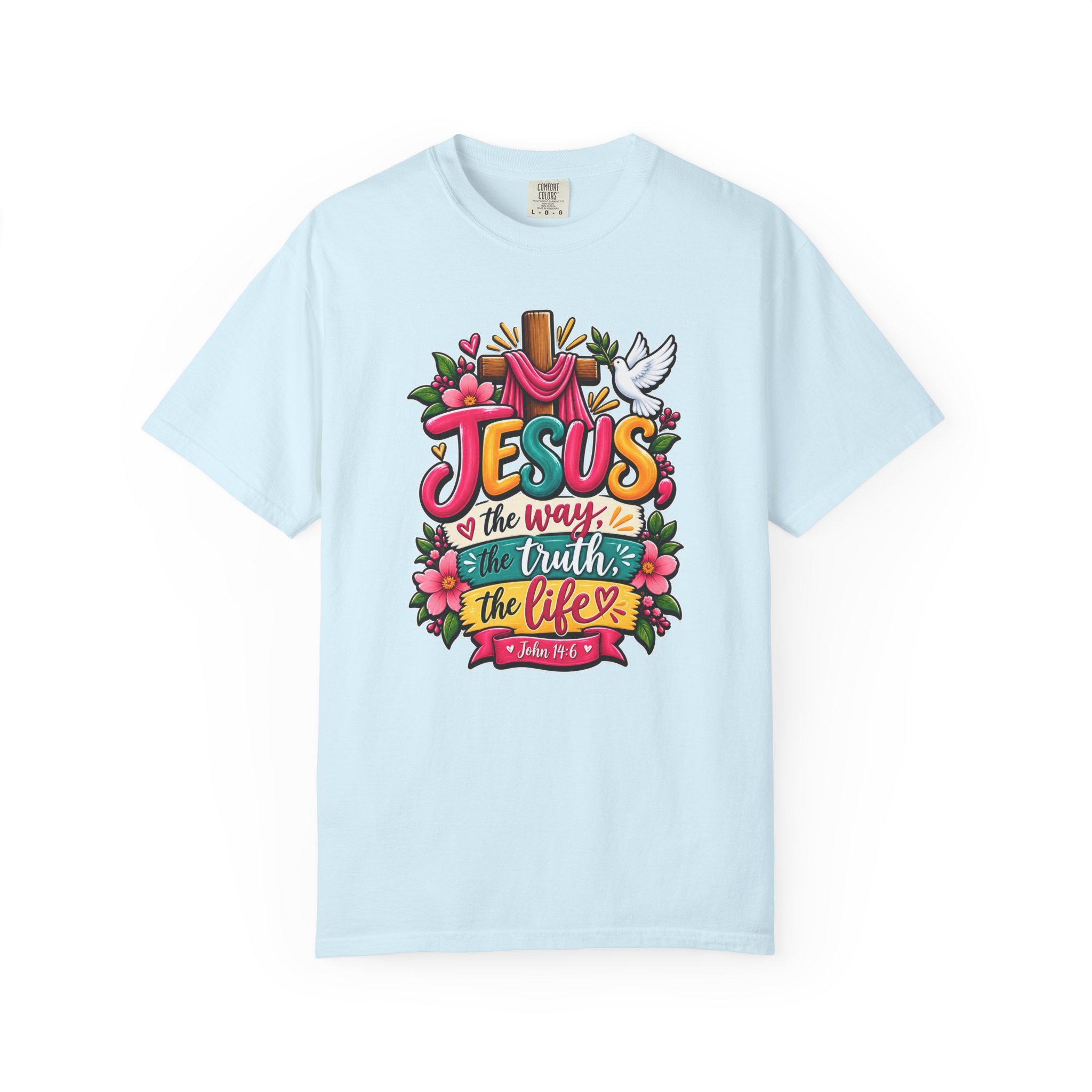 "Jesus: The Way, Truth, Life" Floral T-shirt | Modern Faith Tee