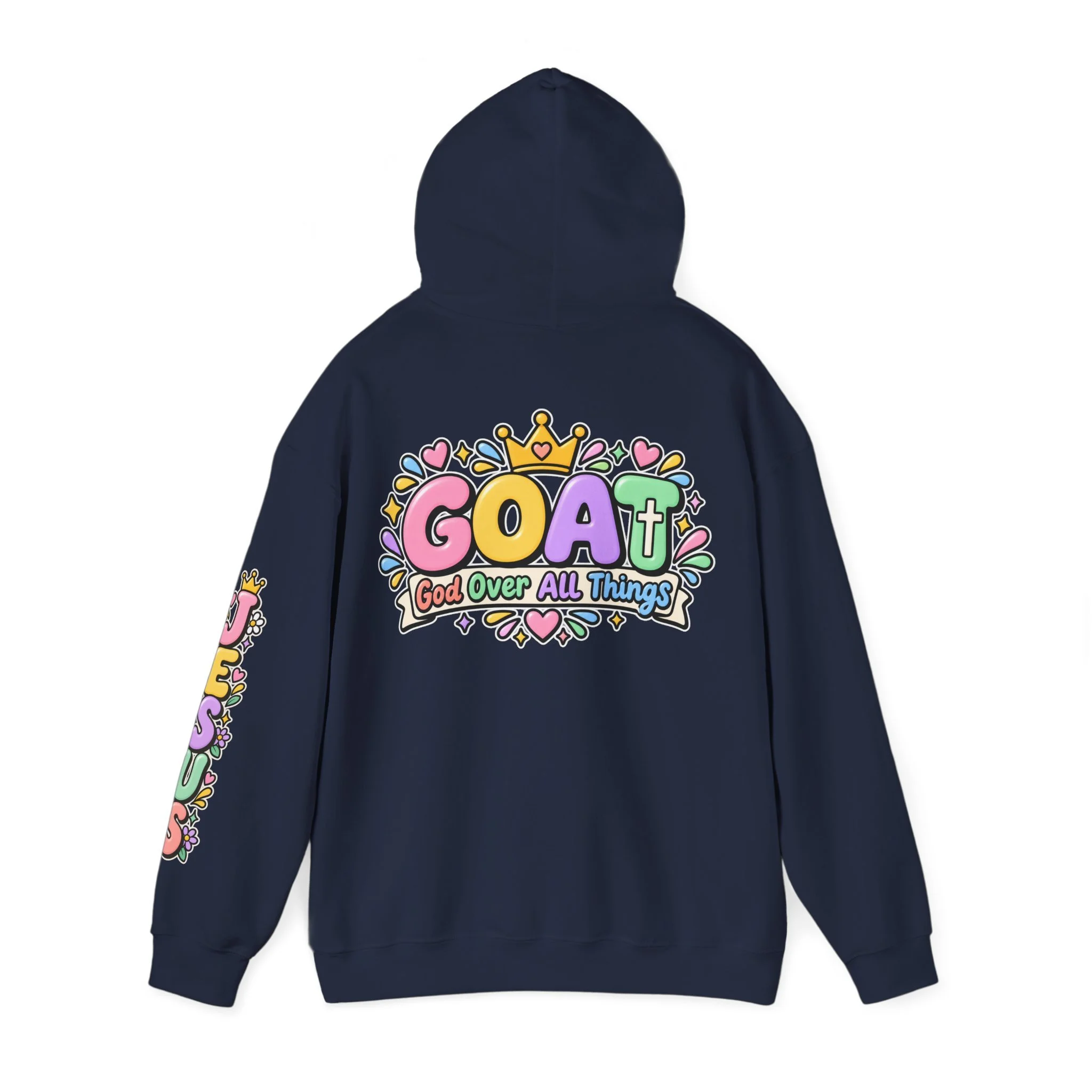 "GOAT" Pastel Bubble Letter Hoodie | Cute Christian Apparel