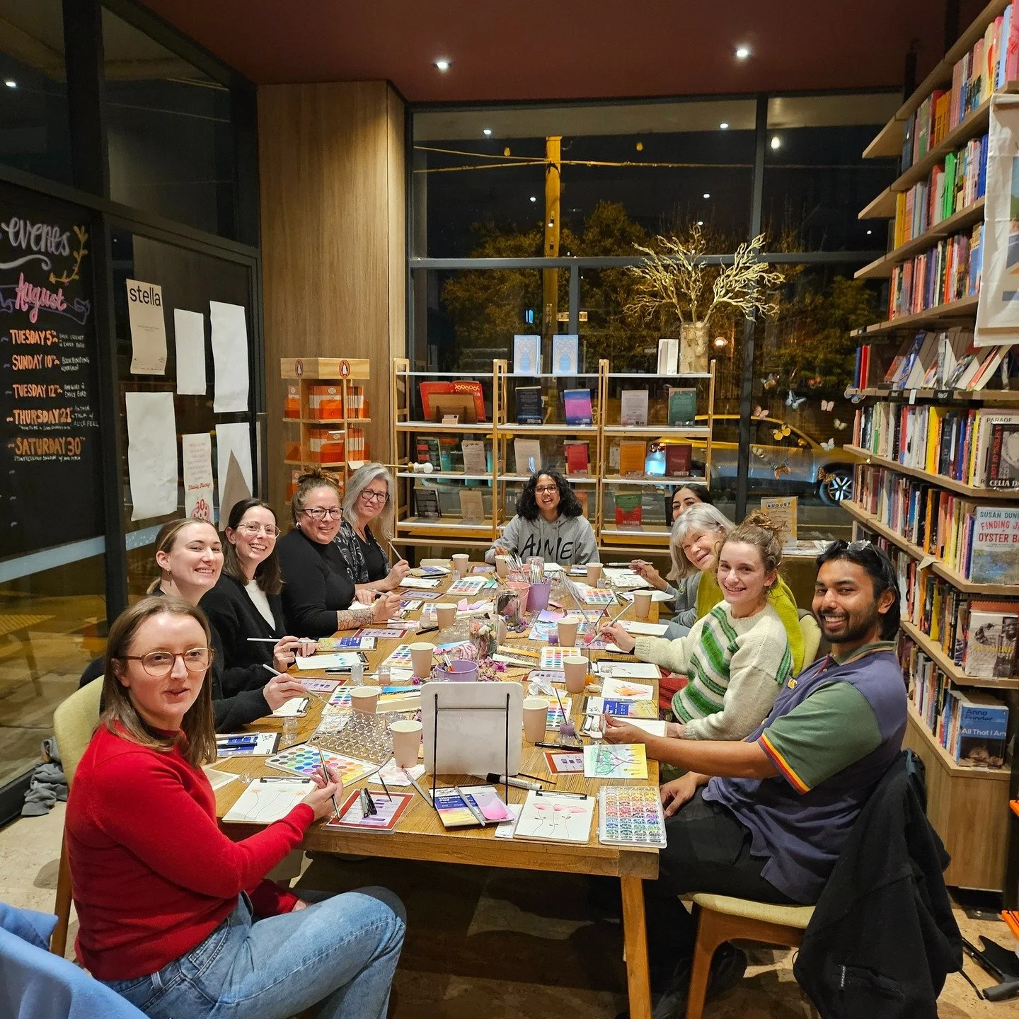 Calming Watercolour at The Chestnut Tree Bookshop, West Footscray. 

The last one Sold Out sooo quickly so don't miss the next one! 

Friday Nov 7 @ 6:30pm 
Booking Link in bio
See you there xx Em