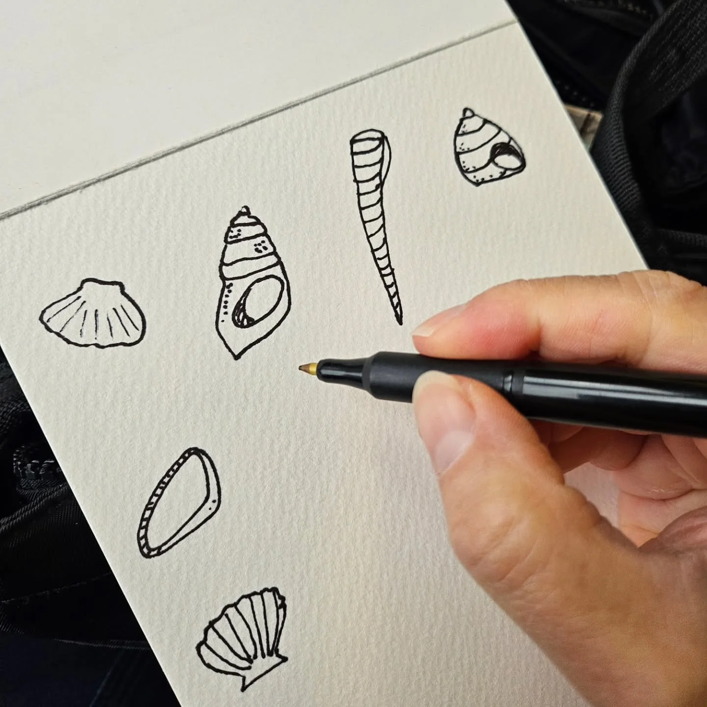 Doodling to destress on my commute. Swappng the distress of doom scrolling for something more grounding.