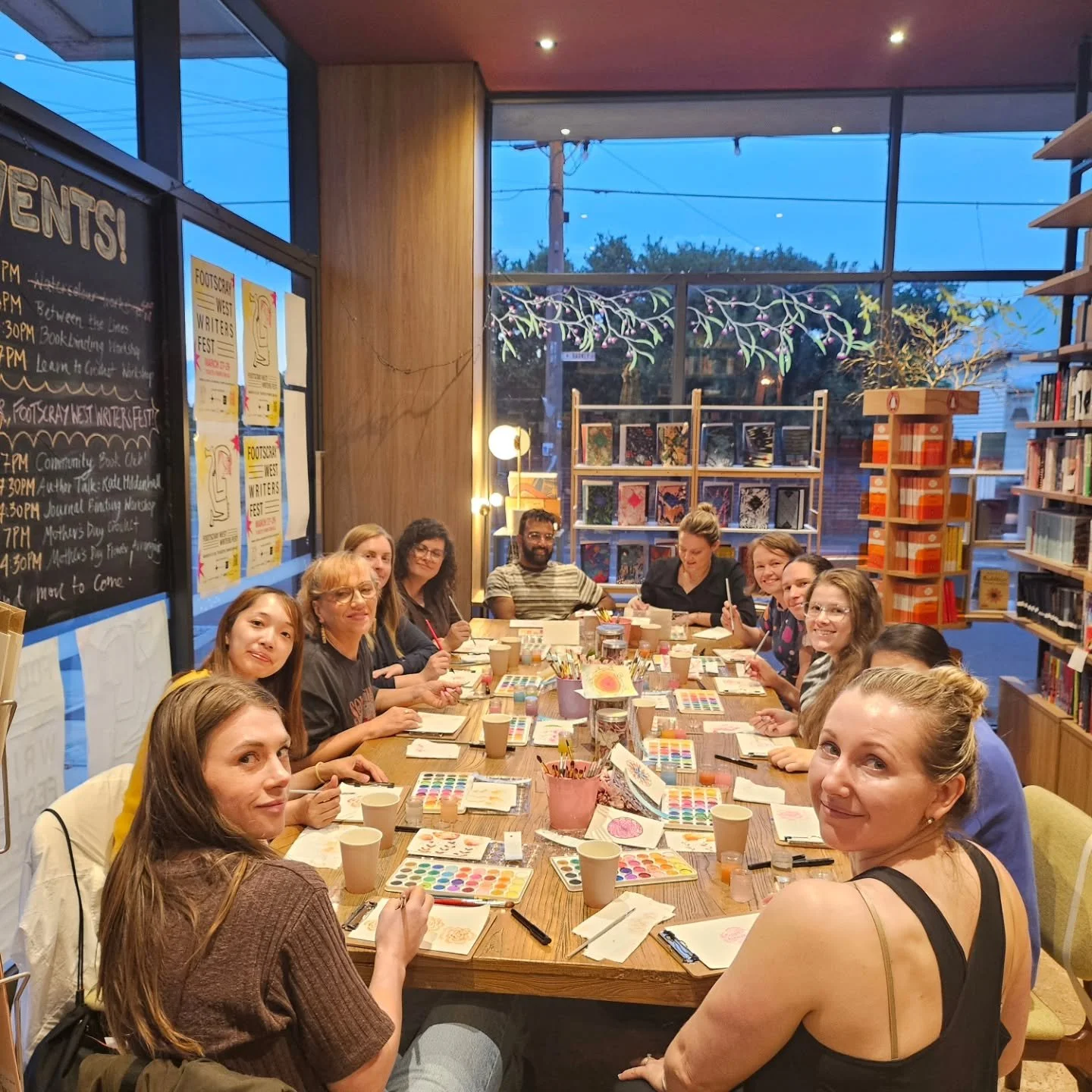 ❤️🖌Another beautiful Calming Watercolour Workshop at The Chestnut Tree Bookshop in West Footscray Friday night

🙏Thanks to the City of Maribyrnong Love Your West grants for making this one happen.

📅This one sold out super fast, there are 4 more u