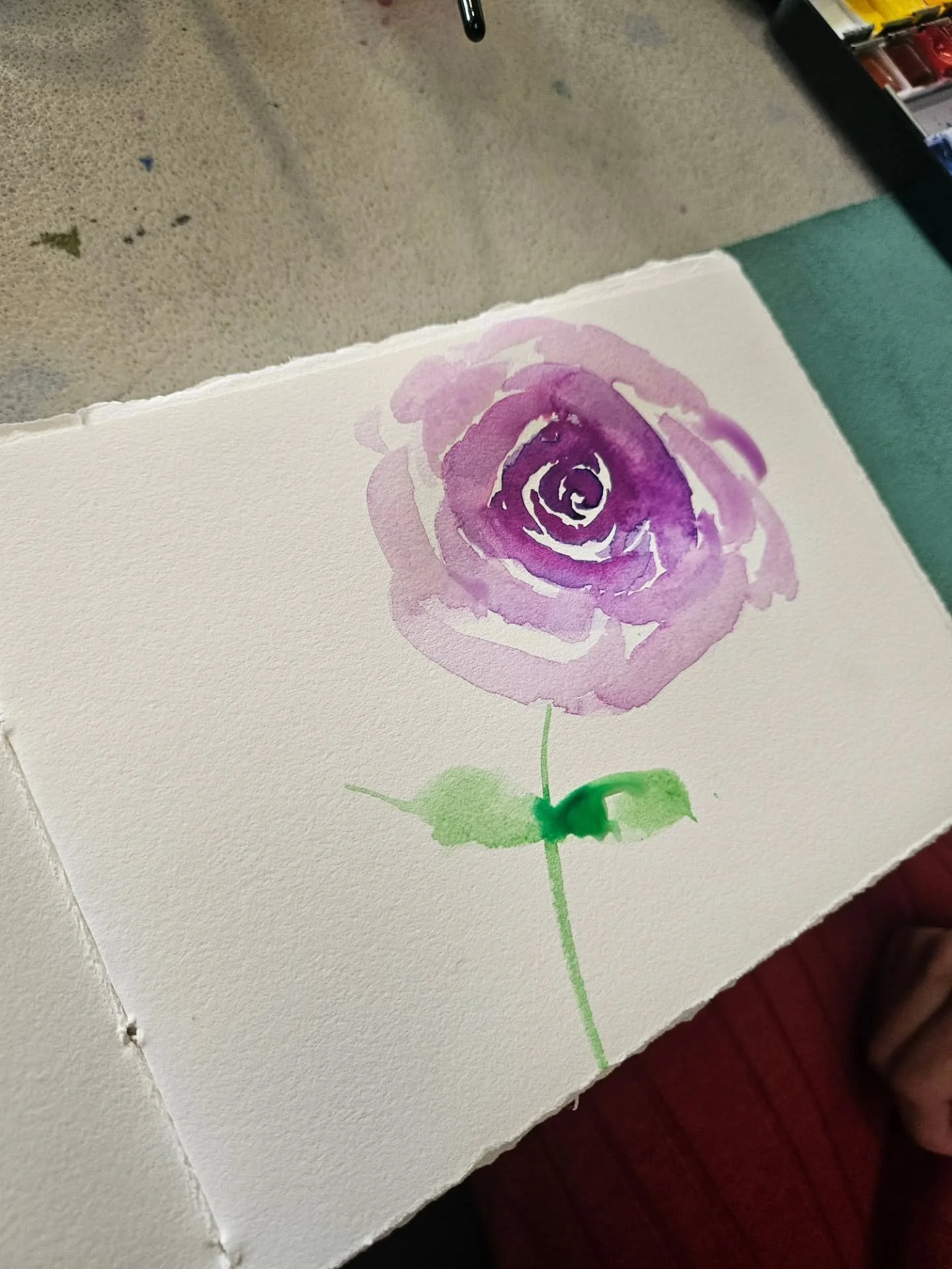 Beautiful Blooms painted in Calming Watercolour Workshops this week 🌹🌷🌸