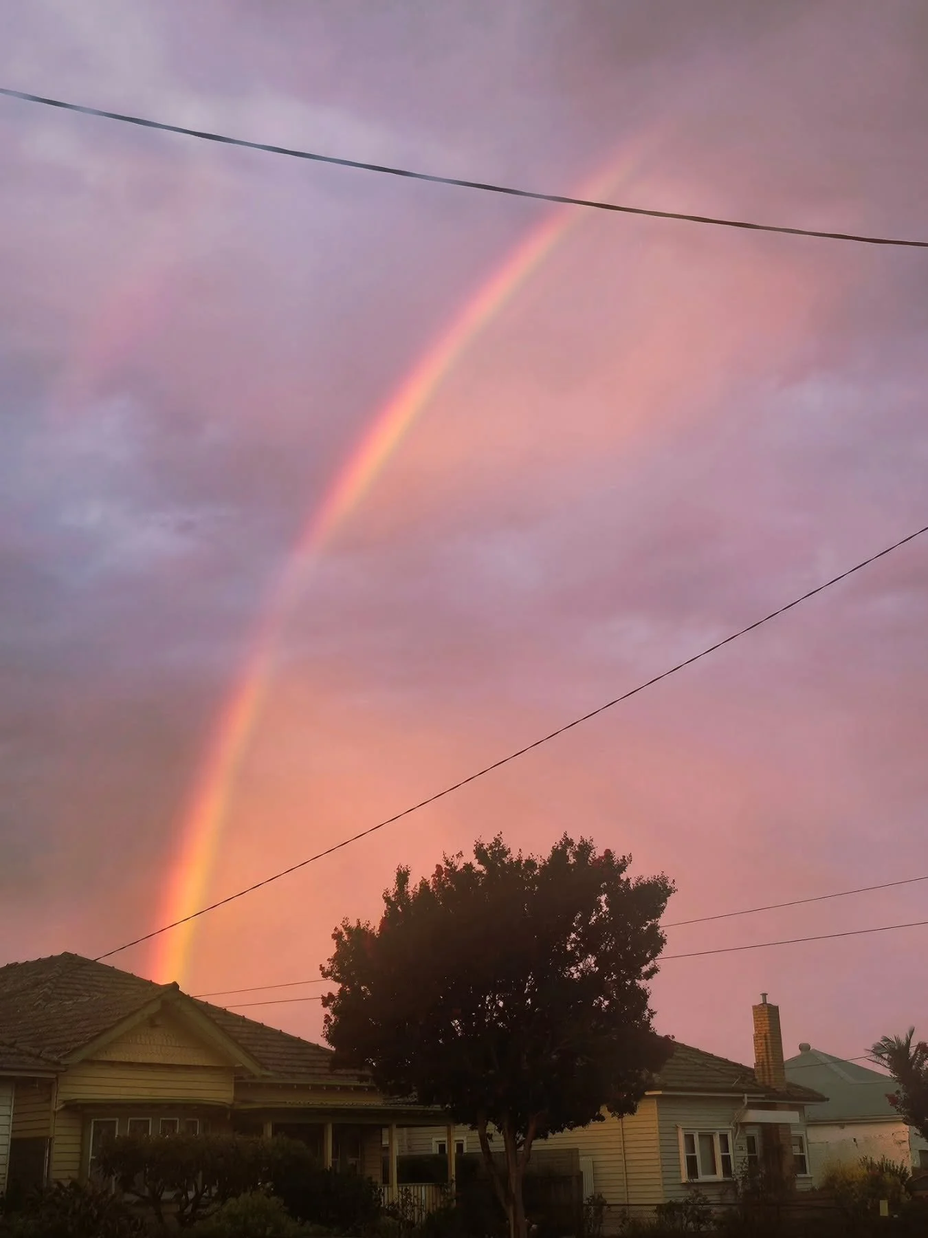 Walked home under a full double rainbow 🌈  so amazing and beautiful end to a long day