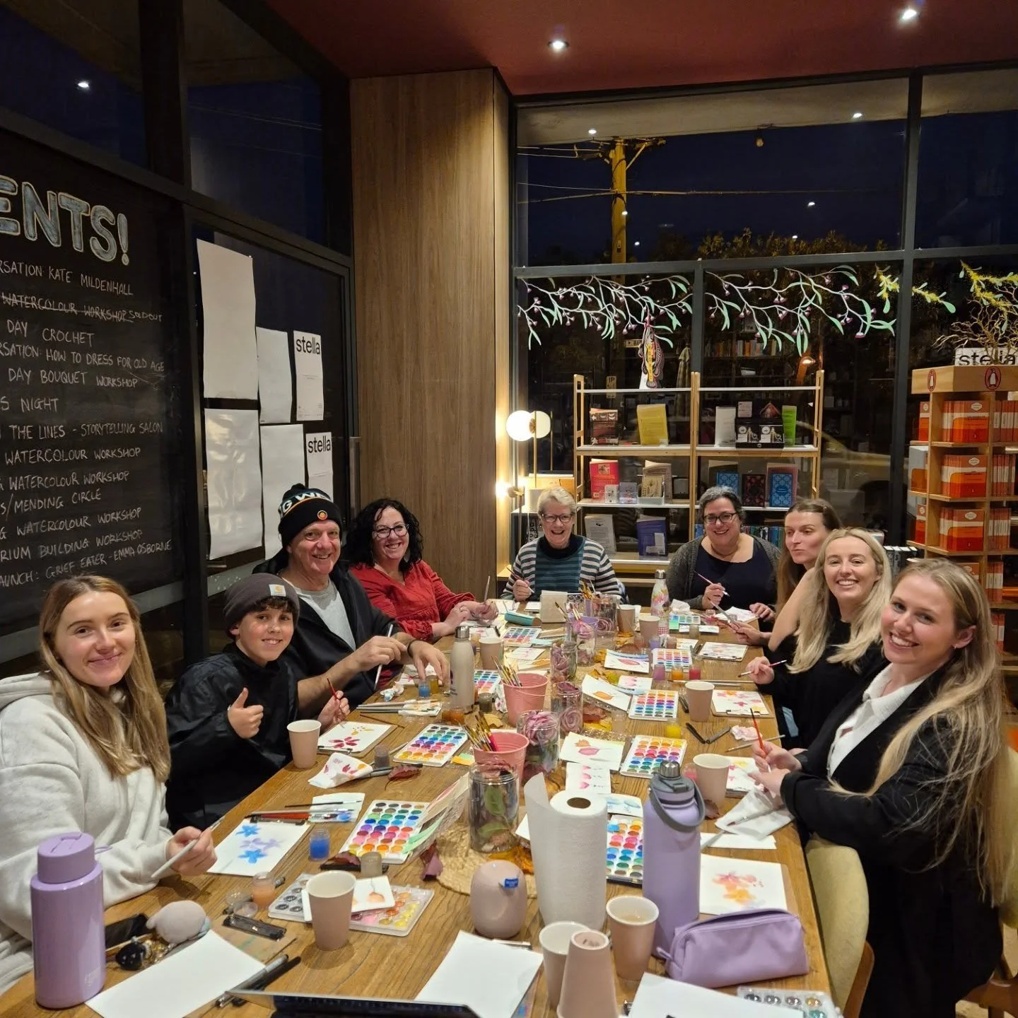 Another beautiful Calming Watercolour Workshop @chestnuttreebookshop West Footscray