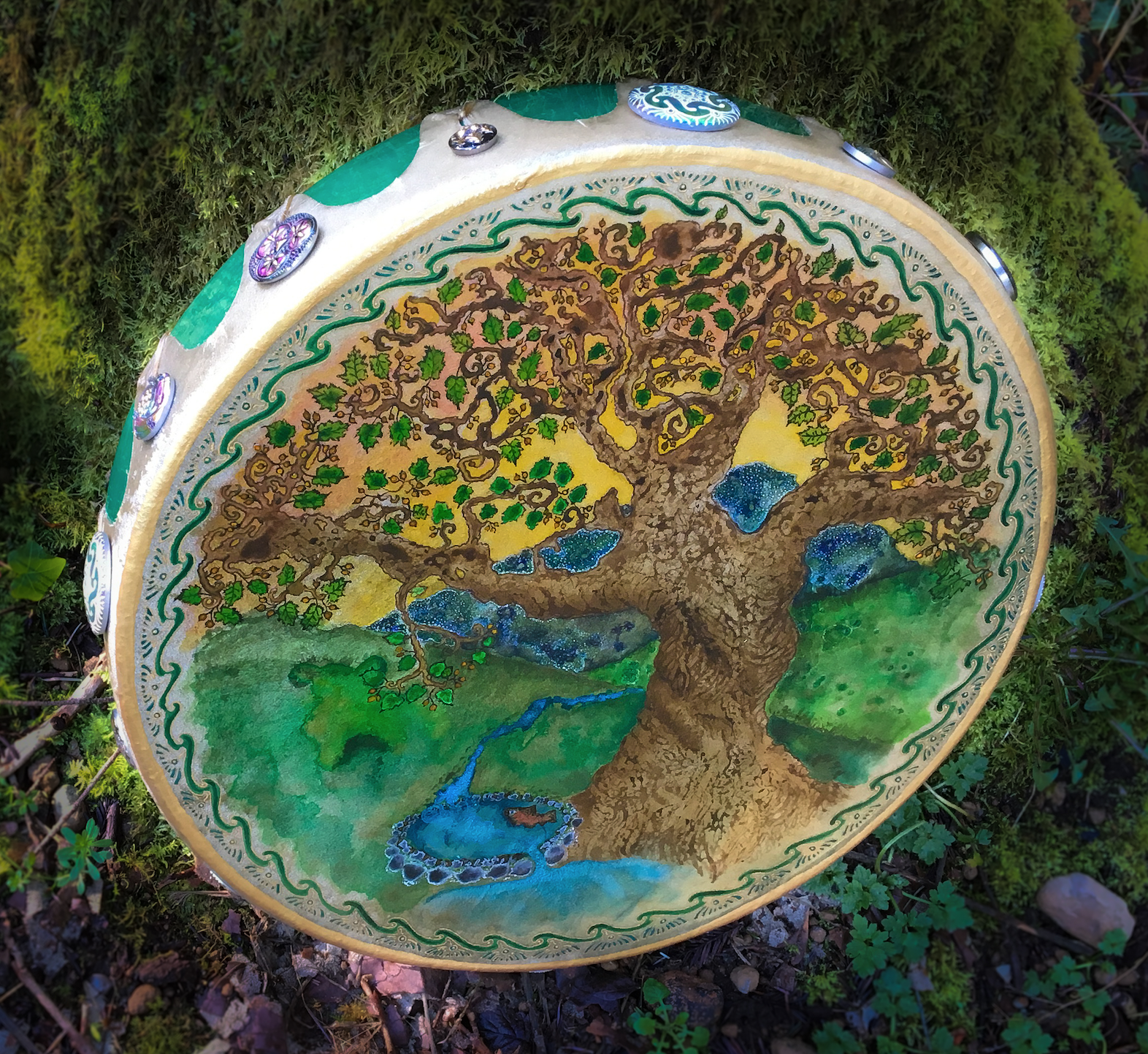 Jeannie's "Blessings of Brighid" Drum.