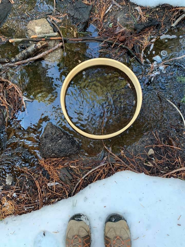 Owl Clan: Water Healing Drum: In Ceremony with the Redwoods, the Sacred Circle (hoop) is offered, asking for blessings from the healing Waters flowing from the roots of the ancient Tree People.