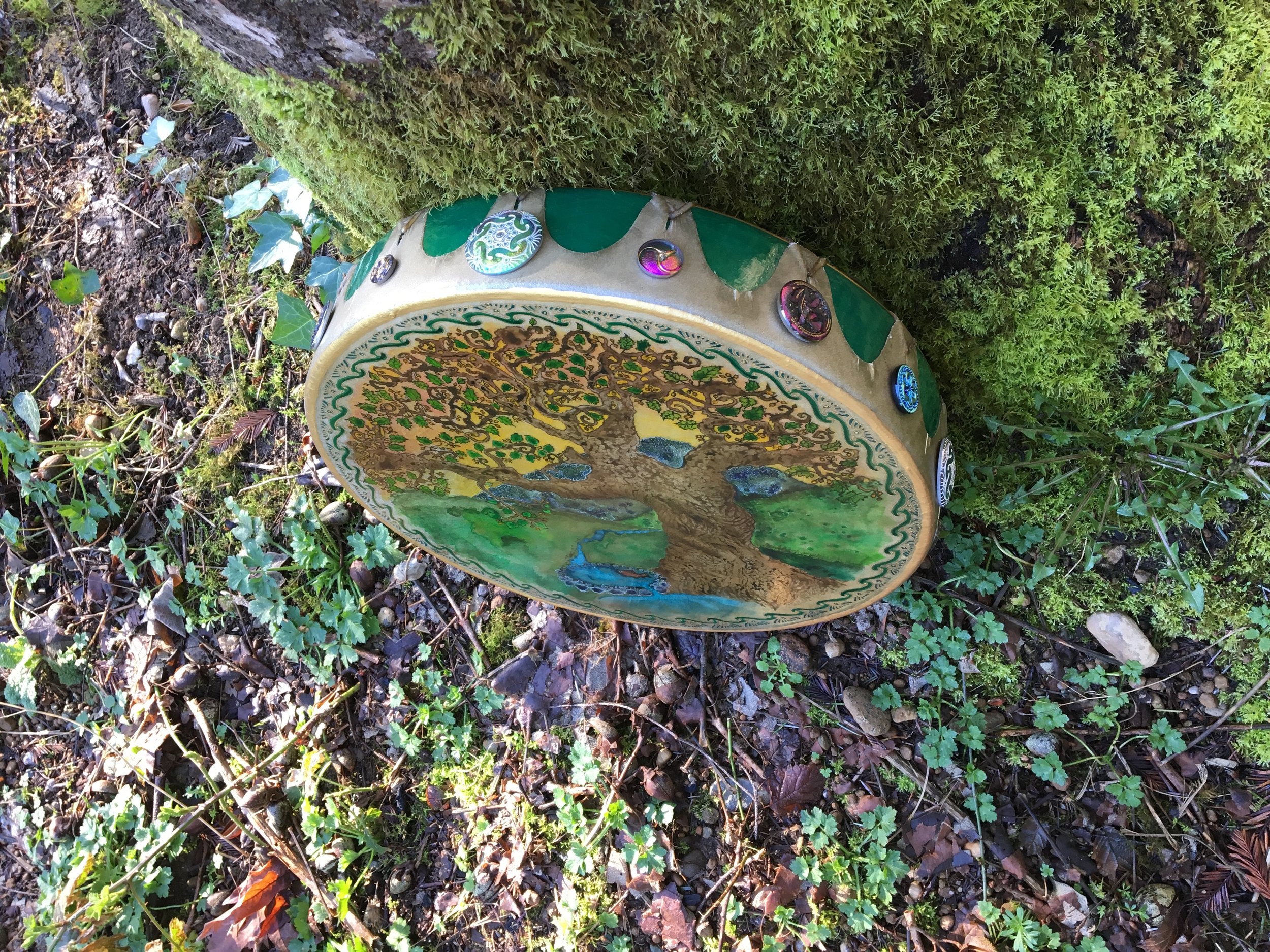 Jeannie's "Blessings of Brighid" Drum.