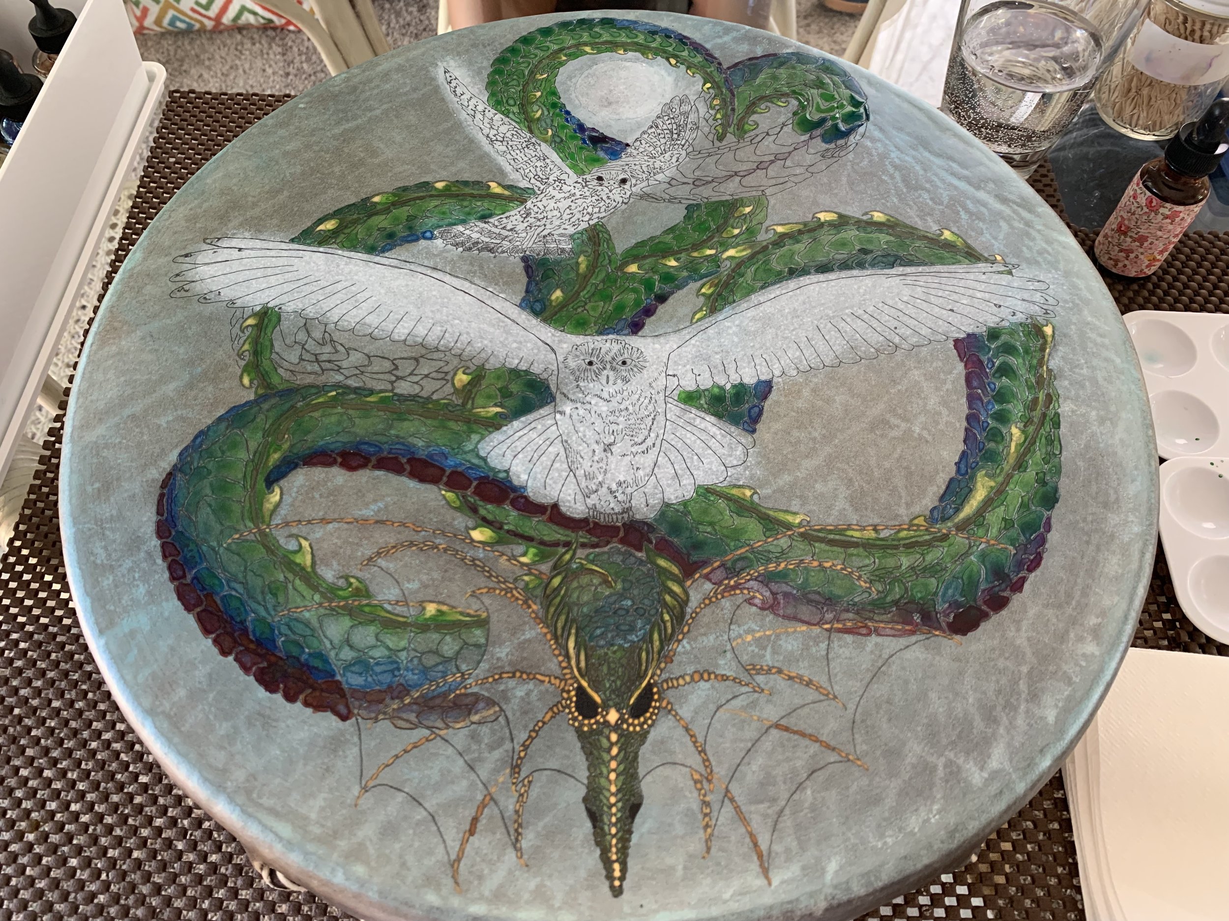 Owl Clan: Water Healing Drum: slowly building up the layers.