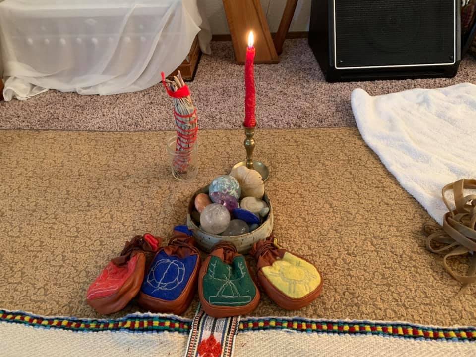 Rowan: Sámi Drum: Now in Birthing Ceremony, Rowan builds his own Altar in preparation for Birthing his Sacred Drum.