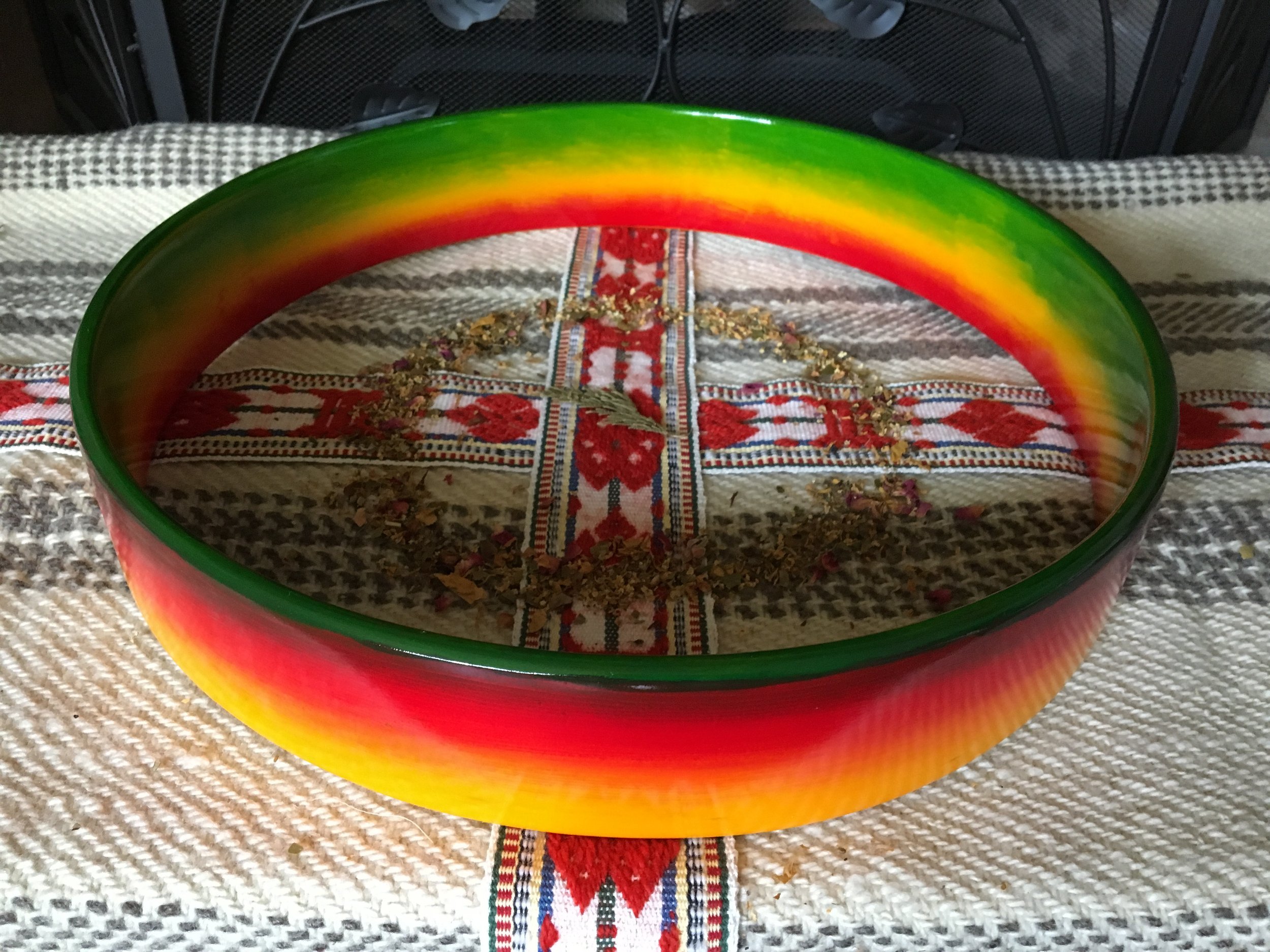 Rosie: Soul of a Lion Drum: The Sacred Circle is completed and ready to ink the interior mantra.