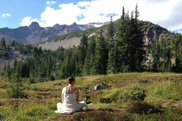 Sitting at the feet of Mt. Shasta, where I hiked to sing to and play for this powerful Apu.