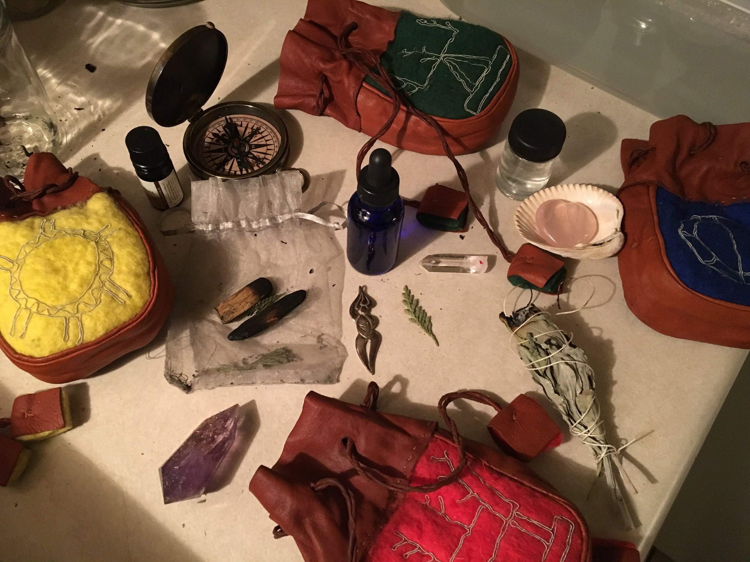 Jeannie's Blessings of Brighid Drum: Altar Preparation for Drum Birthing Ceremony: