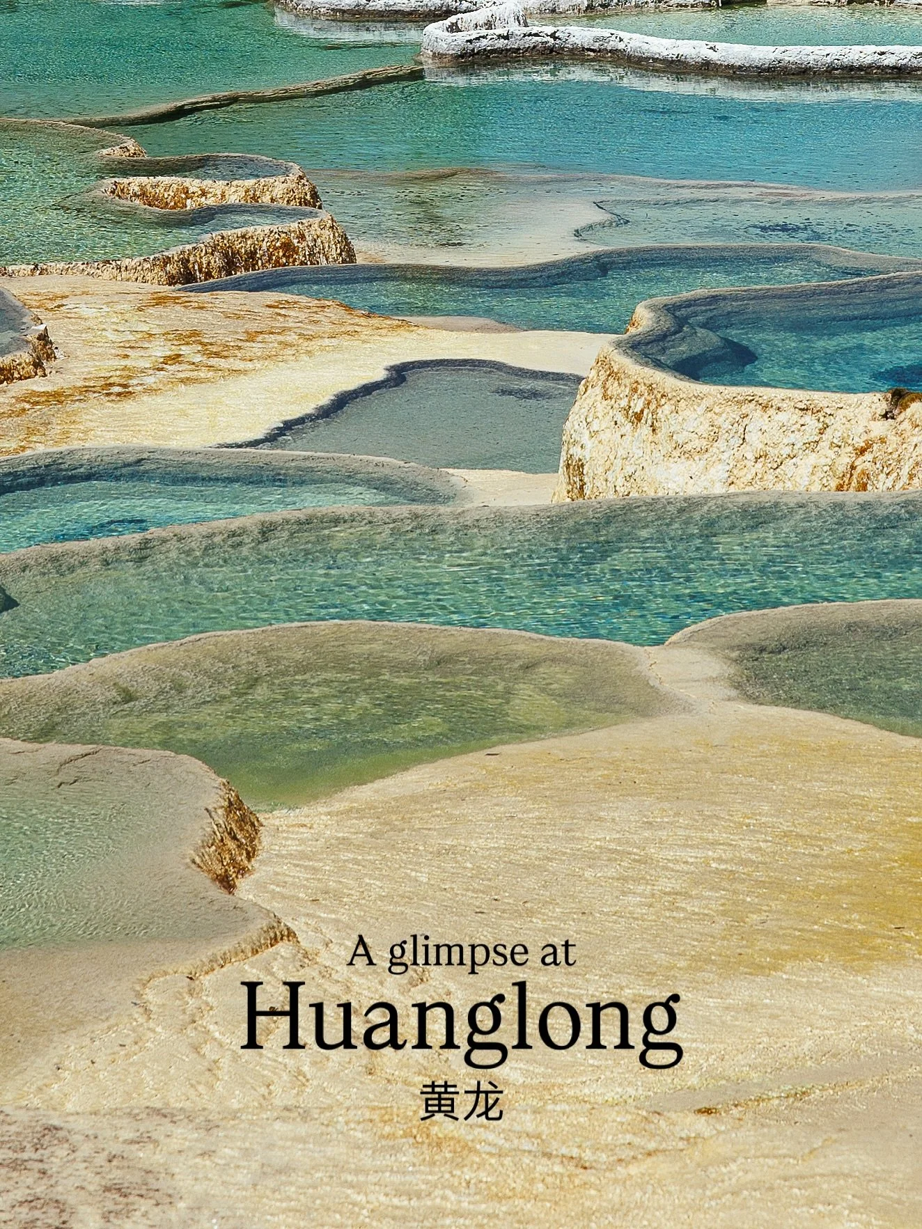 HUANGLONG | 9/26-9/27
Honestly a very fascinating and geographically confusing place. People call it the &ldquo;sister&rdquo; of Jiuzhaigou and we got to take a little cable car to the top. Pool after pool of crystal clear blue, green, yellow, and ev