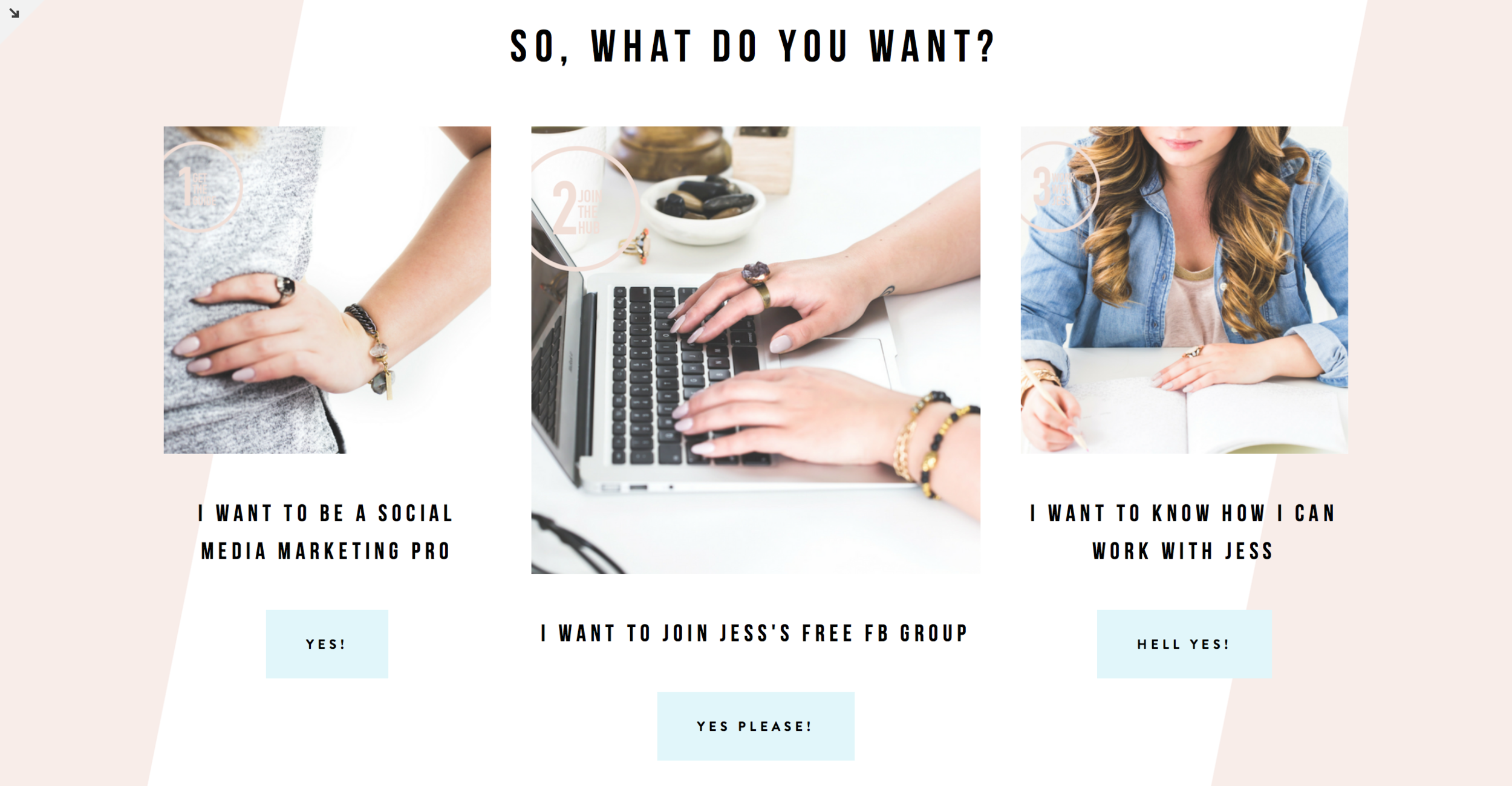 Jess Willman Website Menu