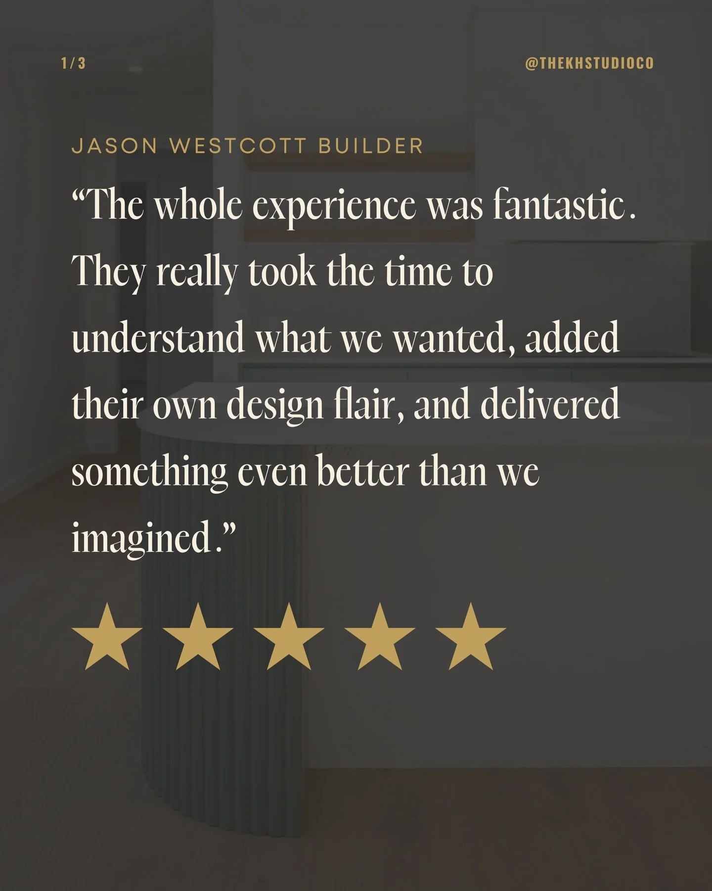 Real words. Real results.

&ldquo;We recently had our website redesigned and our logo refreshed by The KH Studio, and the whole experience was fantastic. 

Kira, Alyssa, and Grace were amazing from start to finish, professional, creative, and such a 